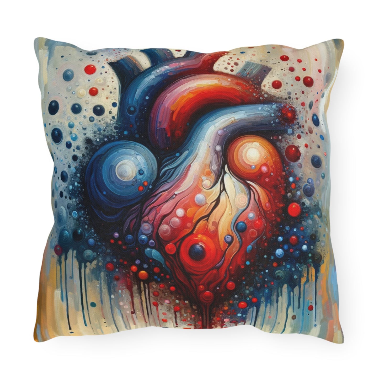 Empathetic Heart Expression Outdoor Pillows