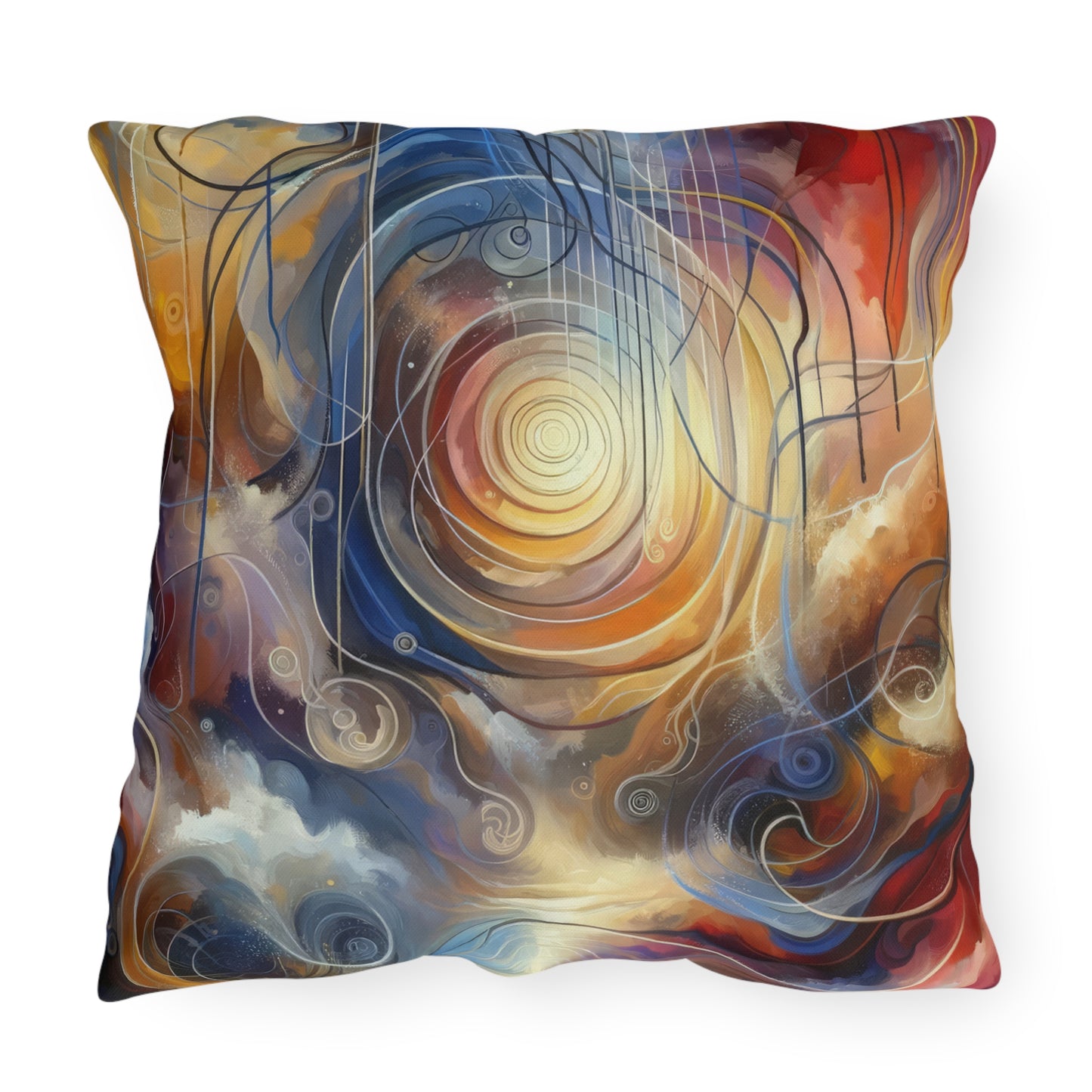 Presence Anchored Tachism Outdoor Pillows