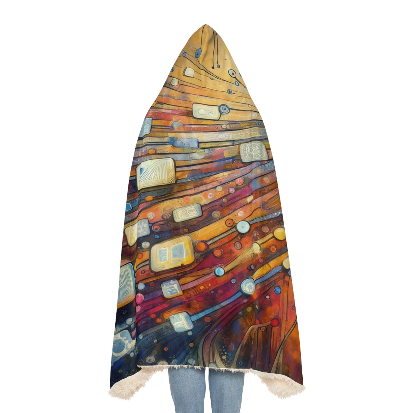 Digital Tapestry Weaving Snuggle Blanket