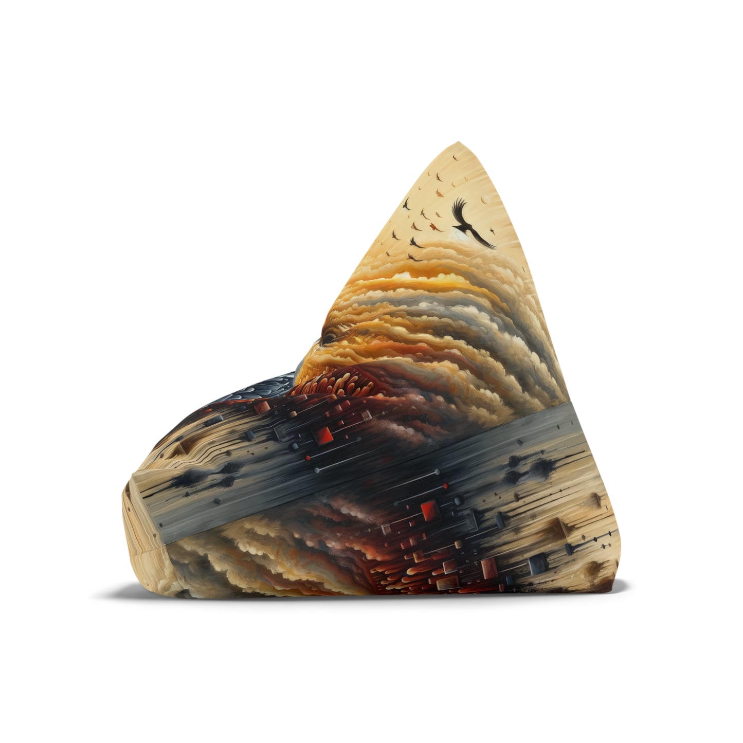 Subdued Revolutionary Currents Bean Bag Chair Cover