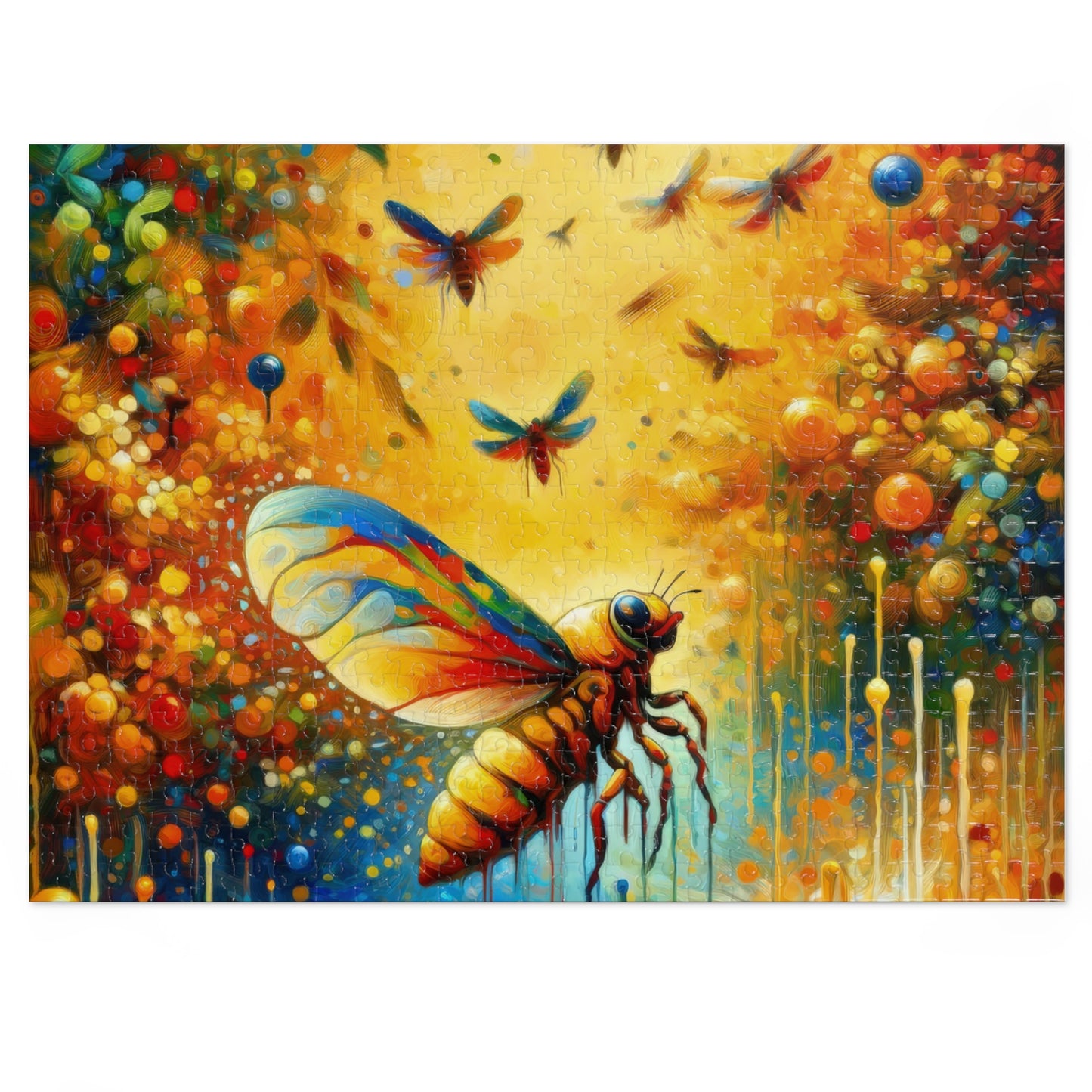 Seasonal Cicada Vibrance Jigsaw Puzzle (30, 110, 252, 500,1000-Piece)