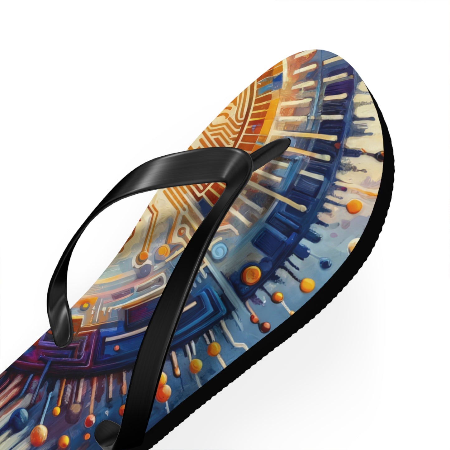 Meditative Technological Fusion Flip Flops