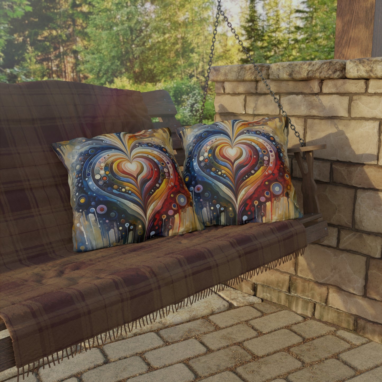 Harmonic Heart Essence Outdoor Pillows