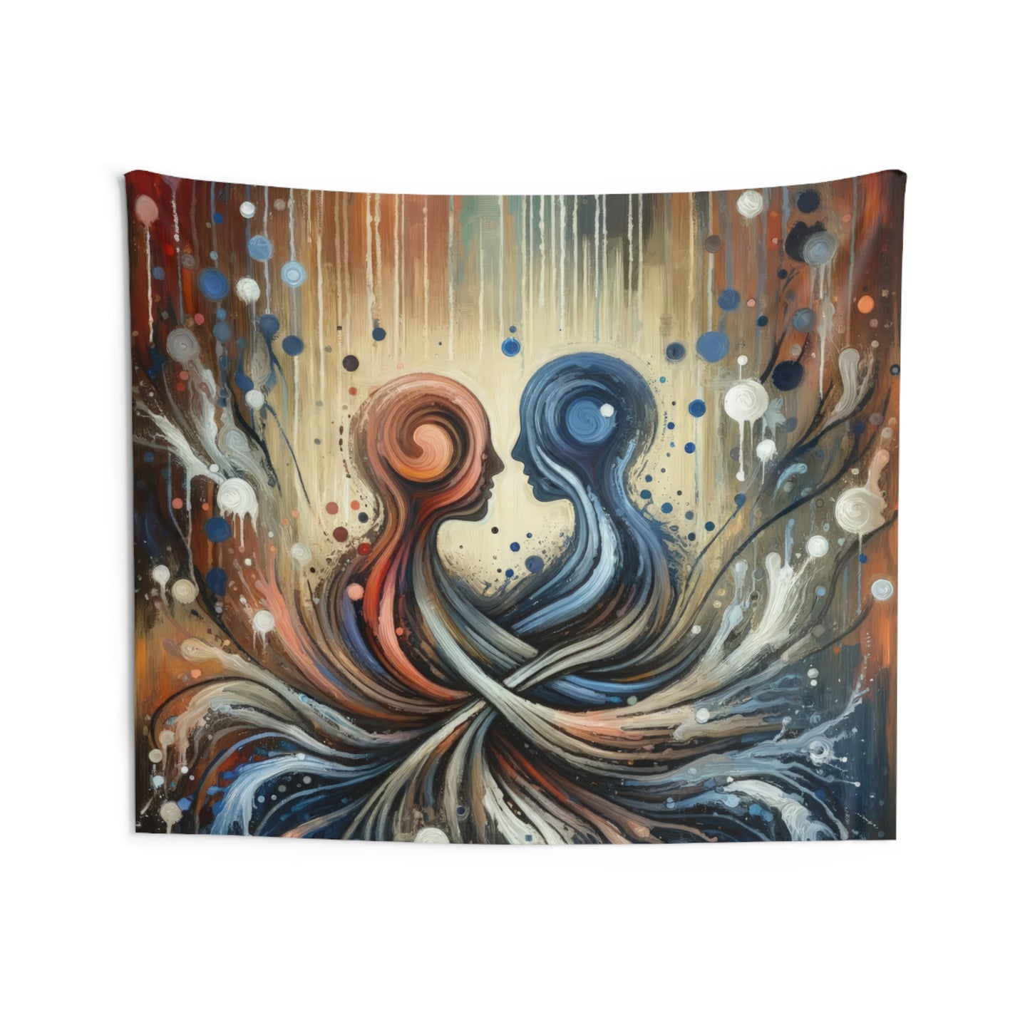 Empathic Connection Tachism Indoor Wall Tapestries