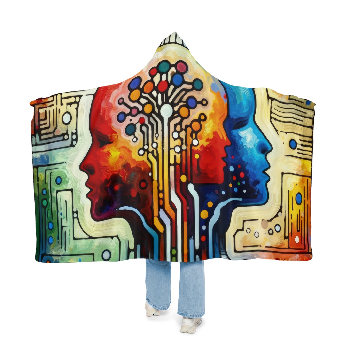 Empathetic Connection Abstract Snuggle Blanket