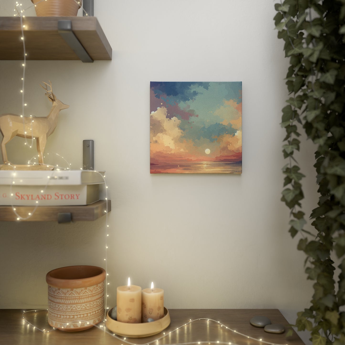 Dusky Sky Glow Canvas Photo Tile