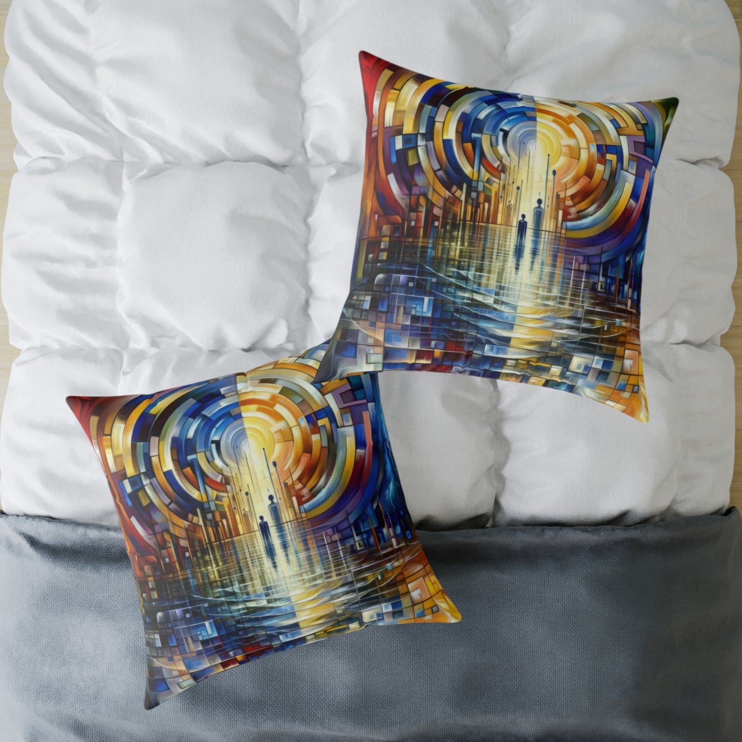 Collective Gesture Echelons Spun Polyester Pillow