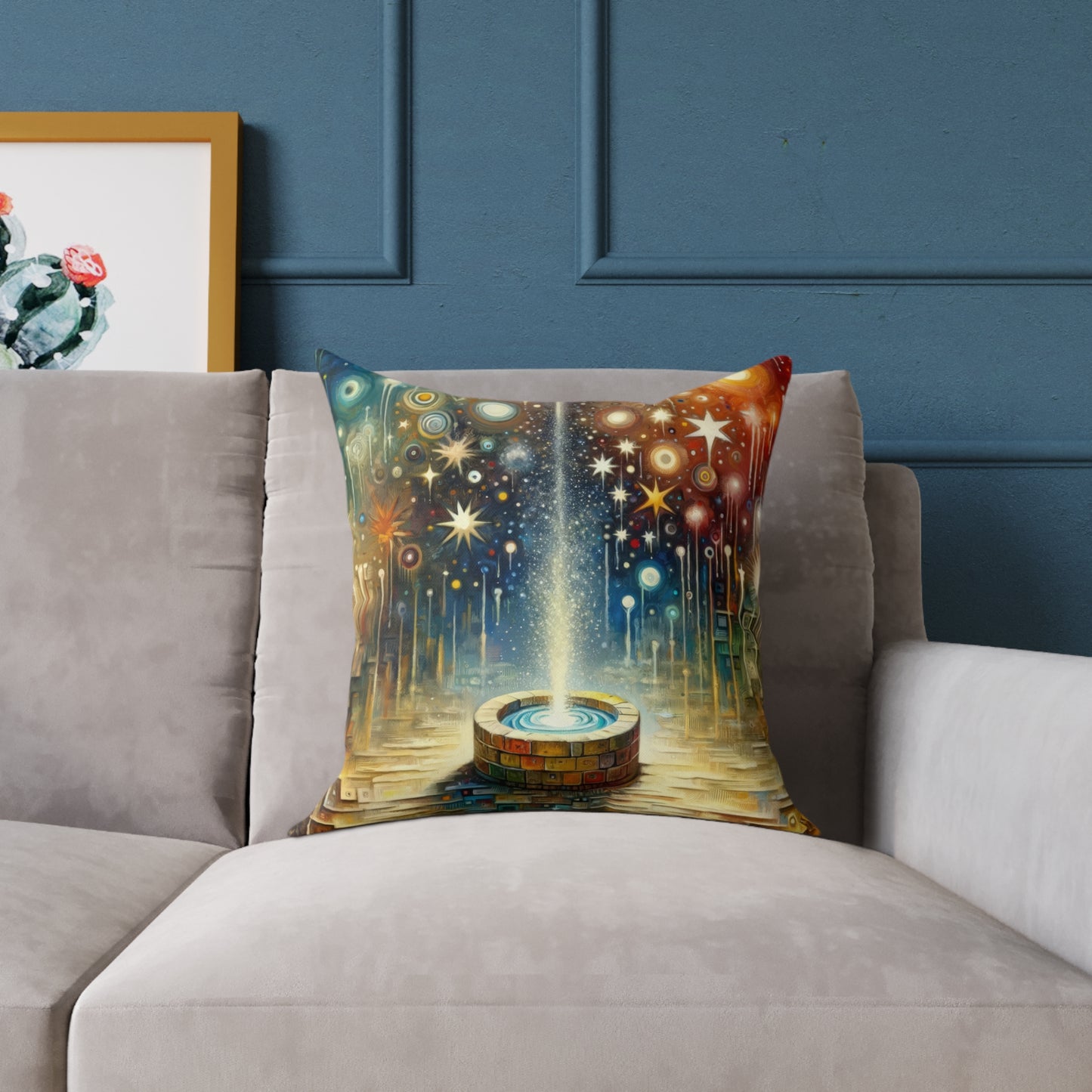 Inspiration Tachism Tribute Spun Polyester Pillow