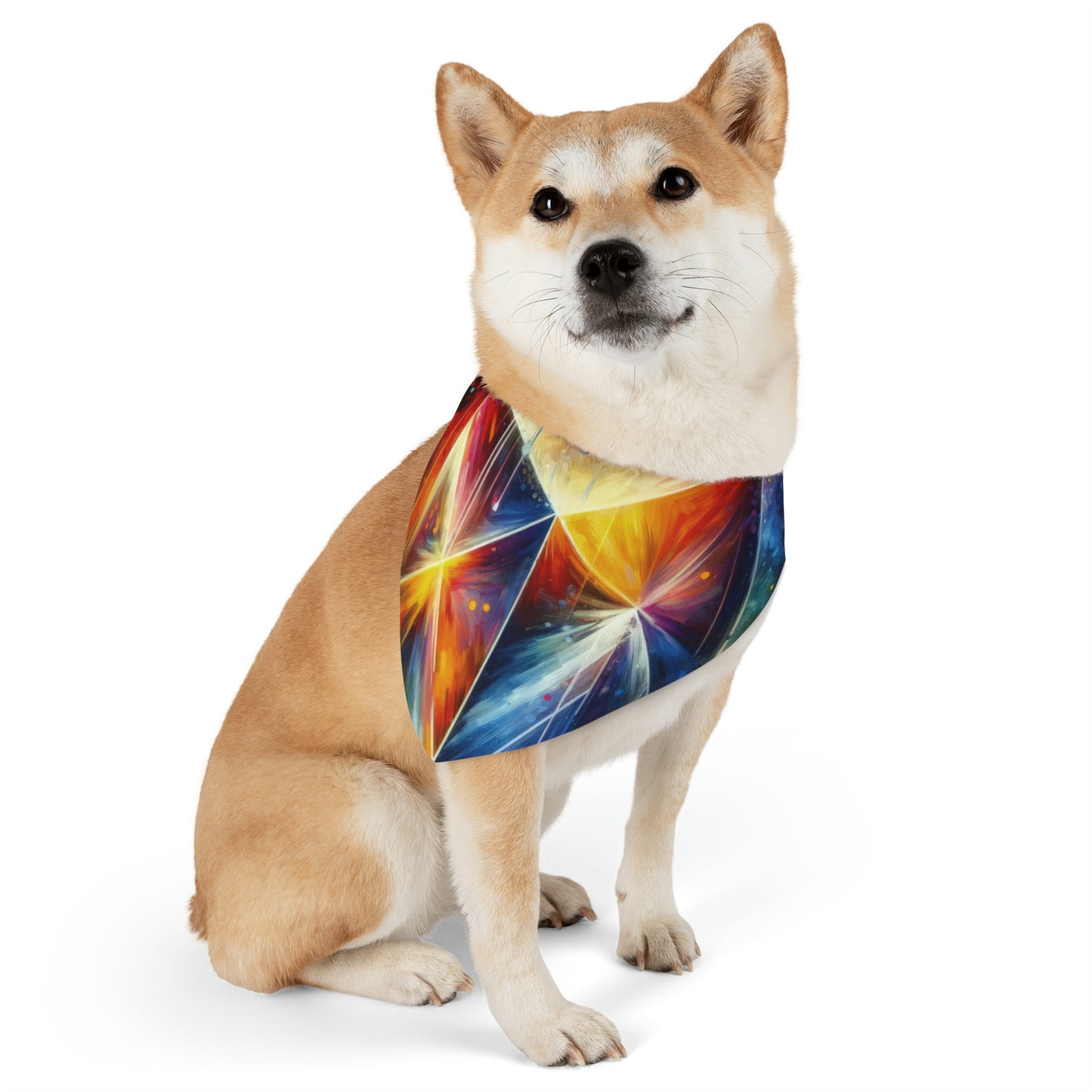 Prismatic Light Spectrum Pet Bandana Collar