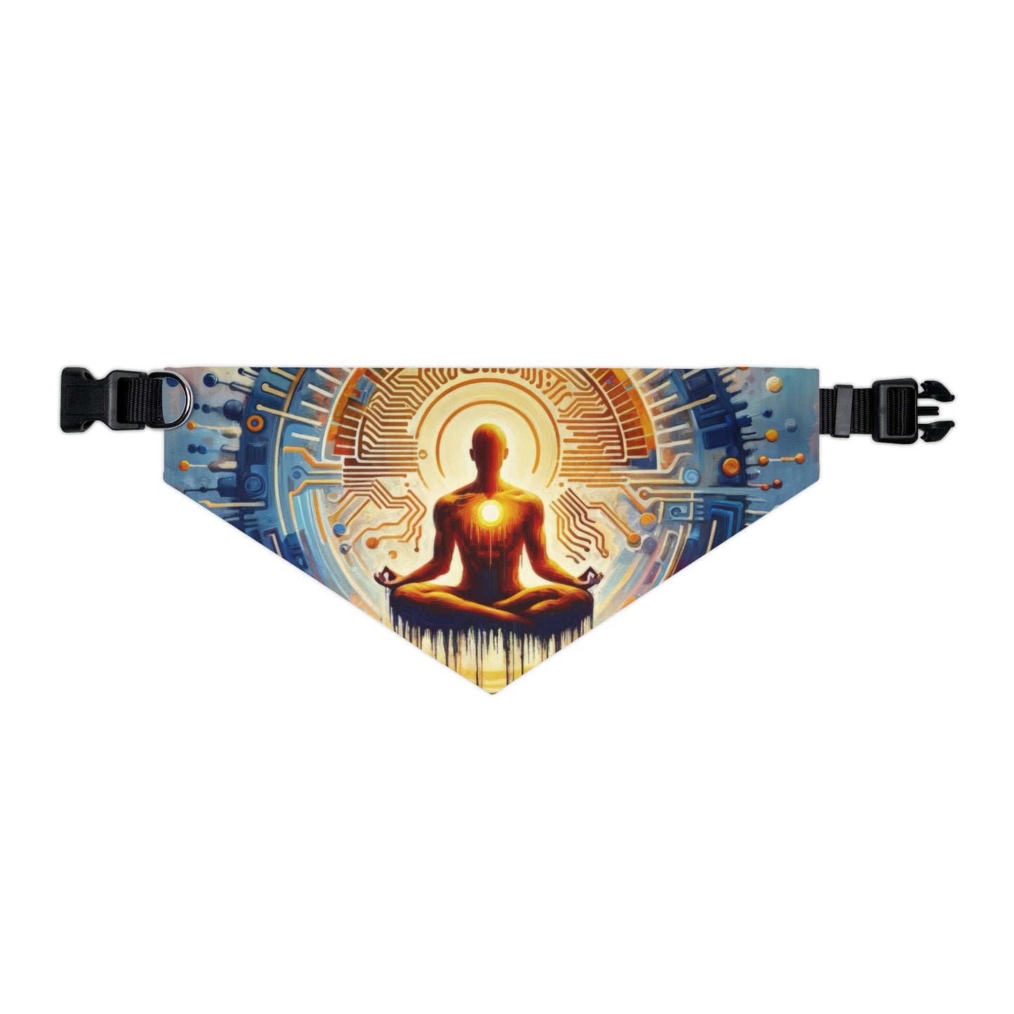 Meditative Technological Fusion Pet Bandana Collar