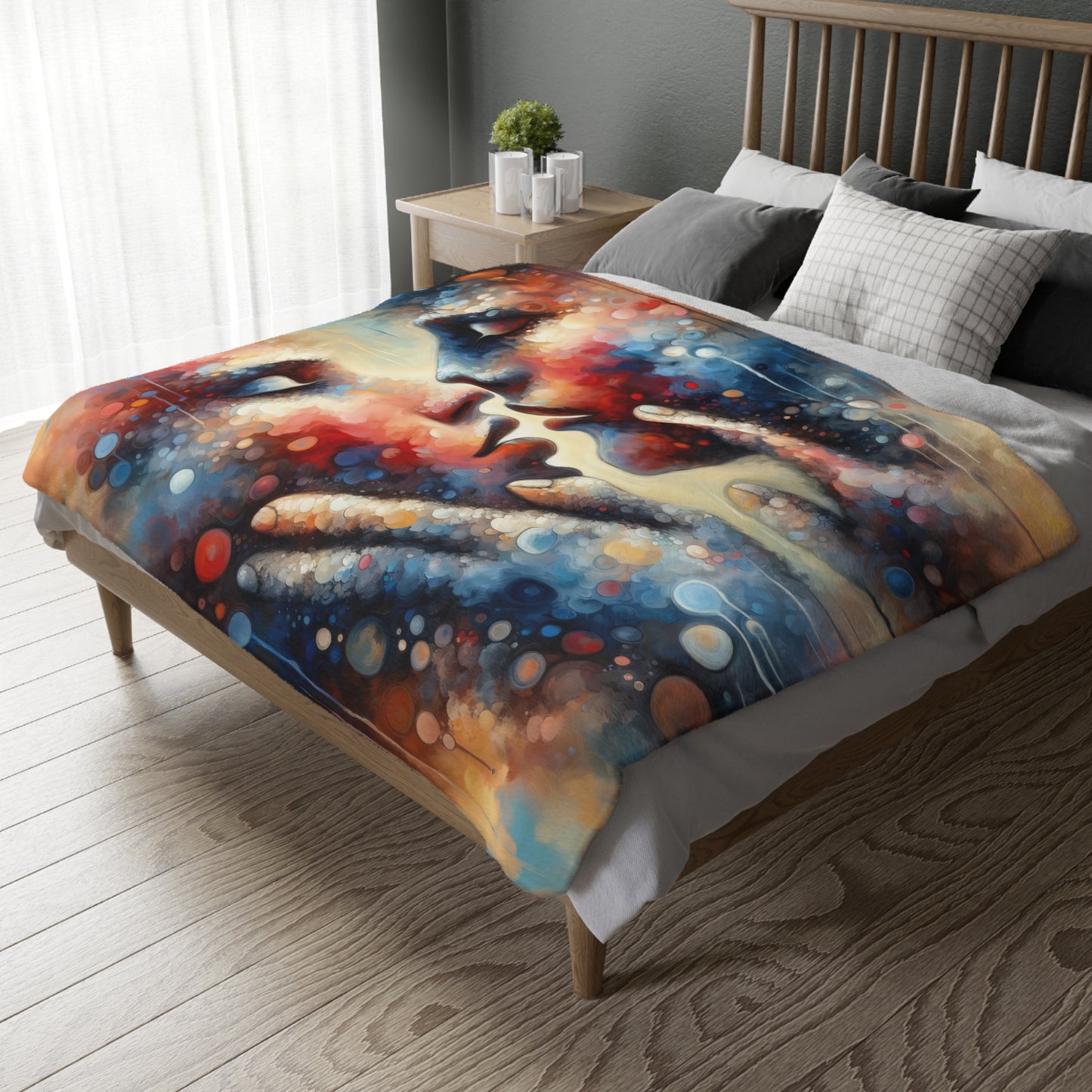 Dialogue Trust Tachism Velveteen Microfiber Blanket (Two-sided print)