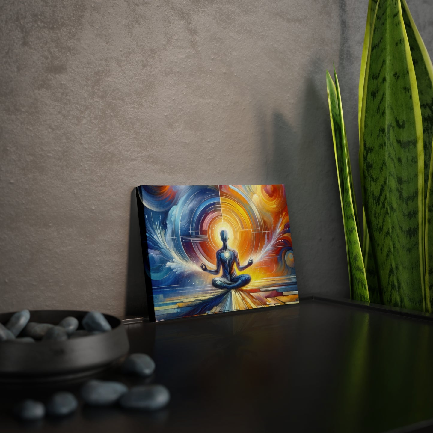Techno Spiritual Synthesis Canvas Photo Tile