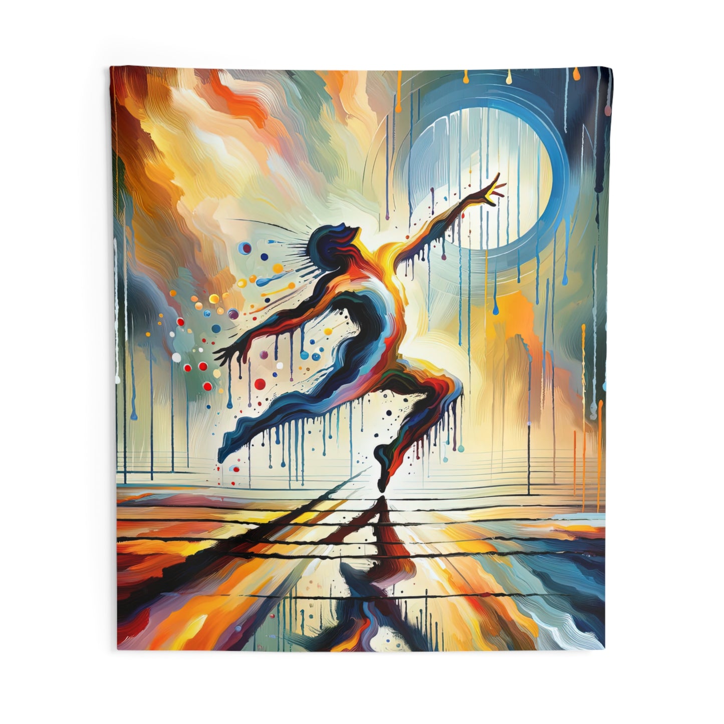 Expressive Dance Reflection Indoor Wall Tapestries