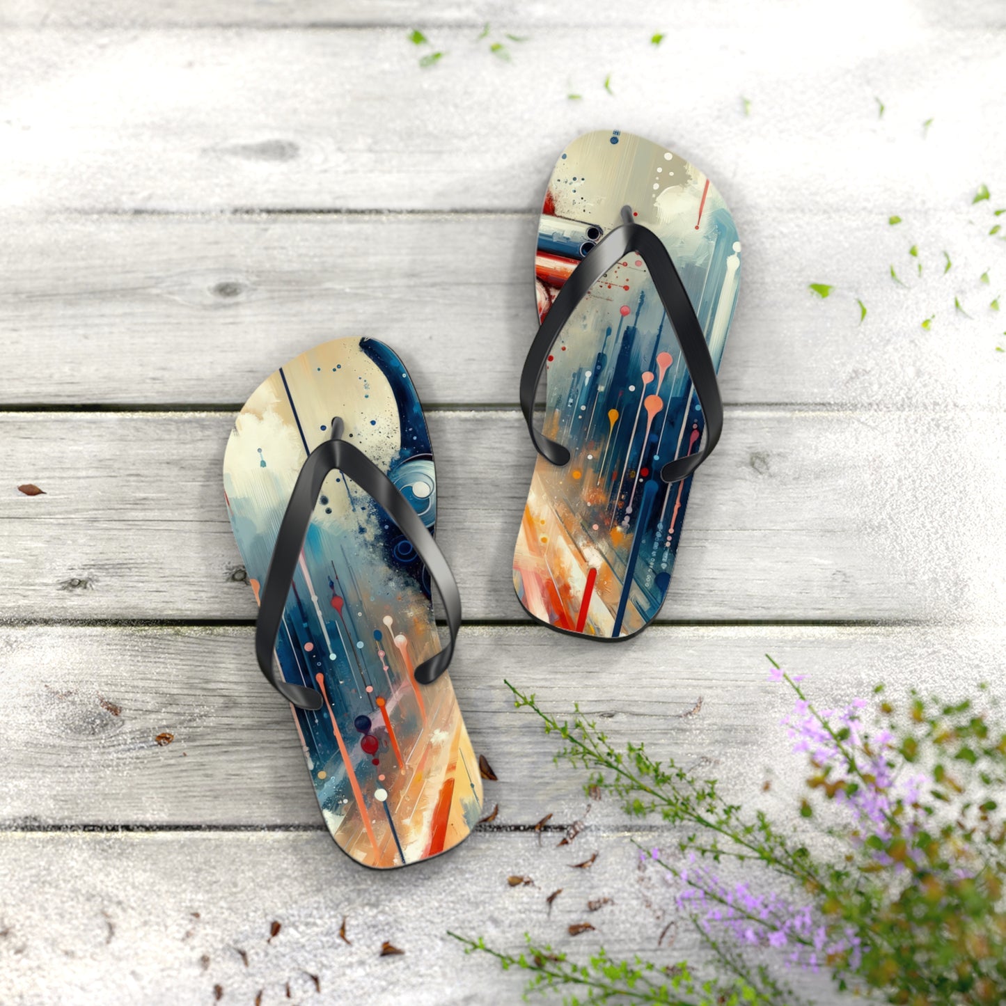 Rhythmic Heart Harmony Flip Flops