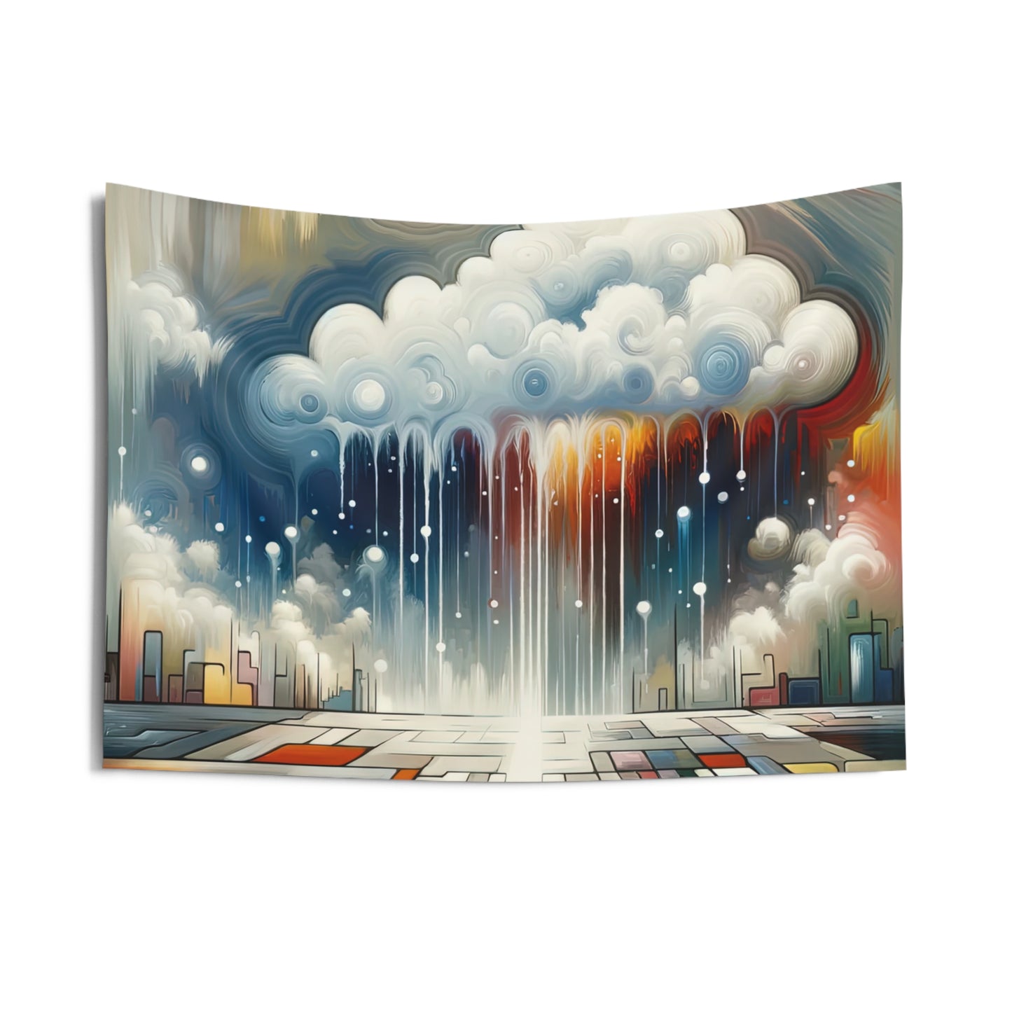 Grounding Silver Clouds Indoor Wall Tapestries