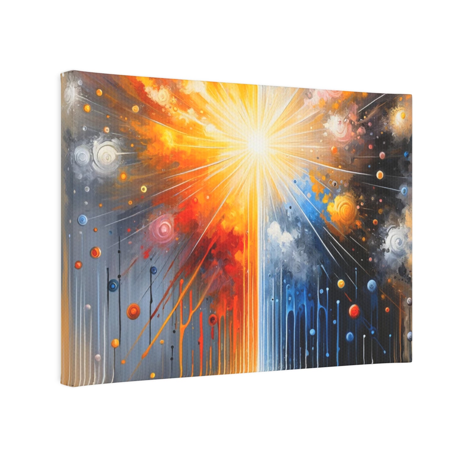 Luminous Abstract Tachism Canvas Photo Tile