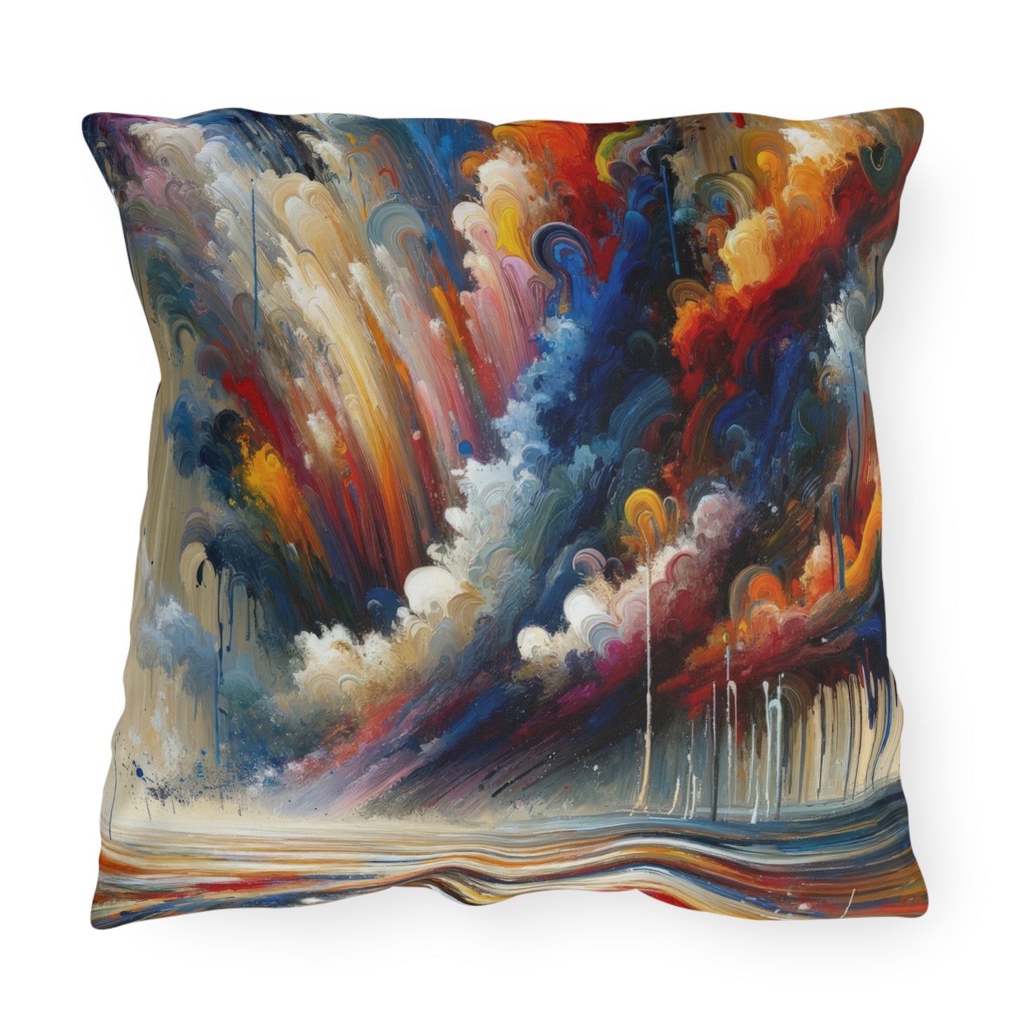 Grandiose Transformation Tachism Outdoor Pillows