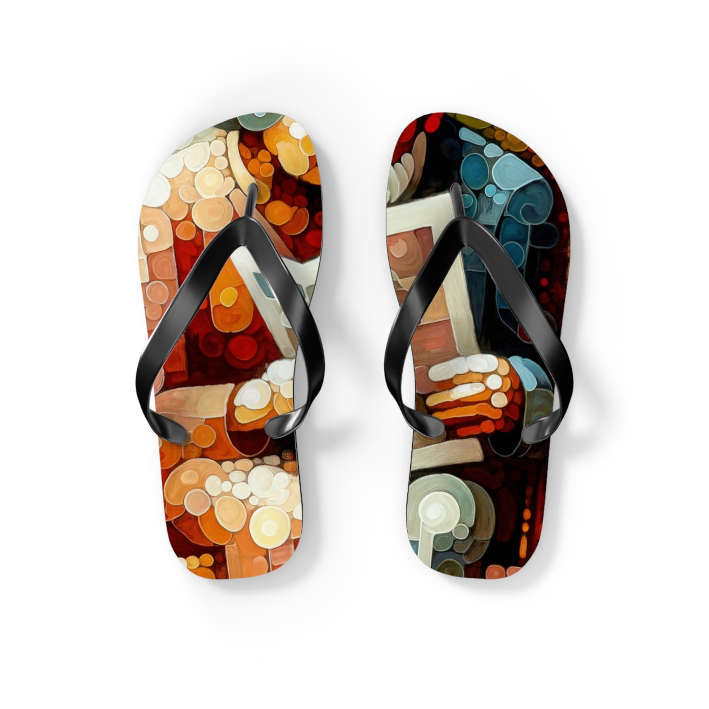 Elderly Unity Tachism Flip Flops