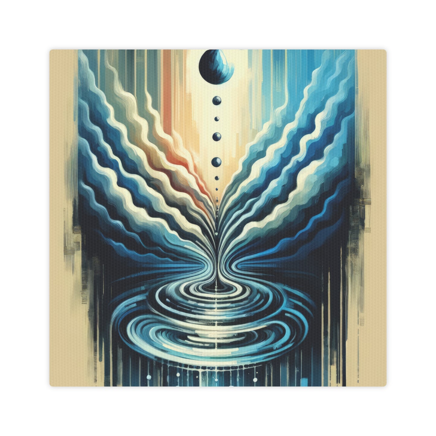Ripple Effect Abstract Canvas Photo Tile