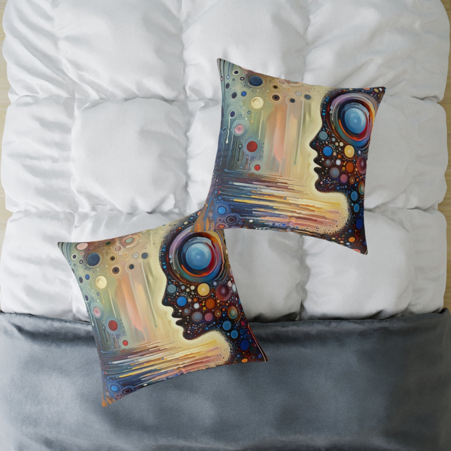 Echoed Intrinsic Universality Spun Polyester Pillow