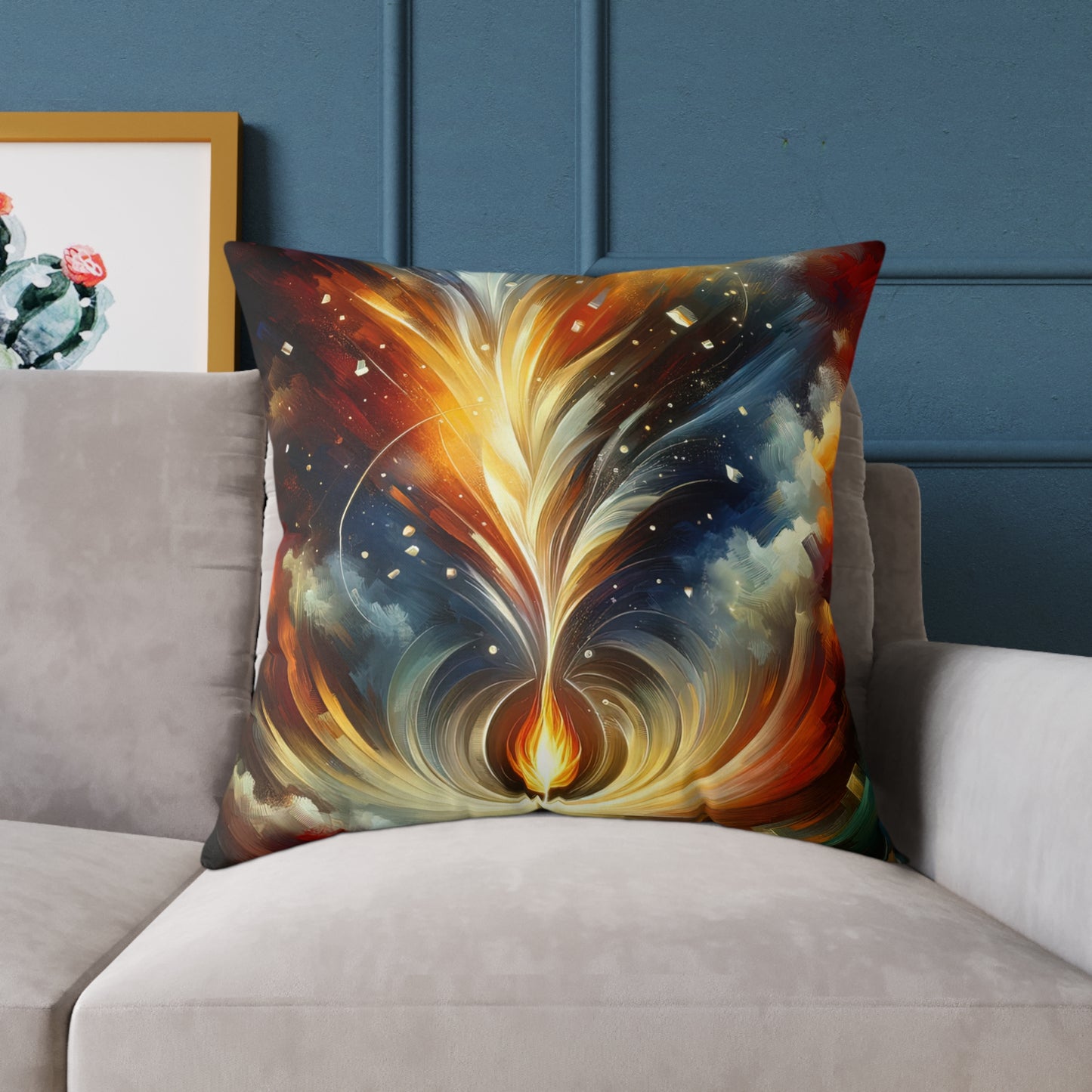 Igniting Transformational Currents Spun Polyester Pillow
