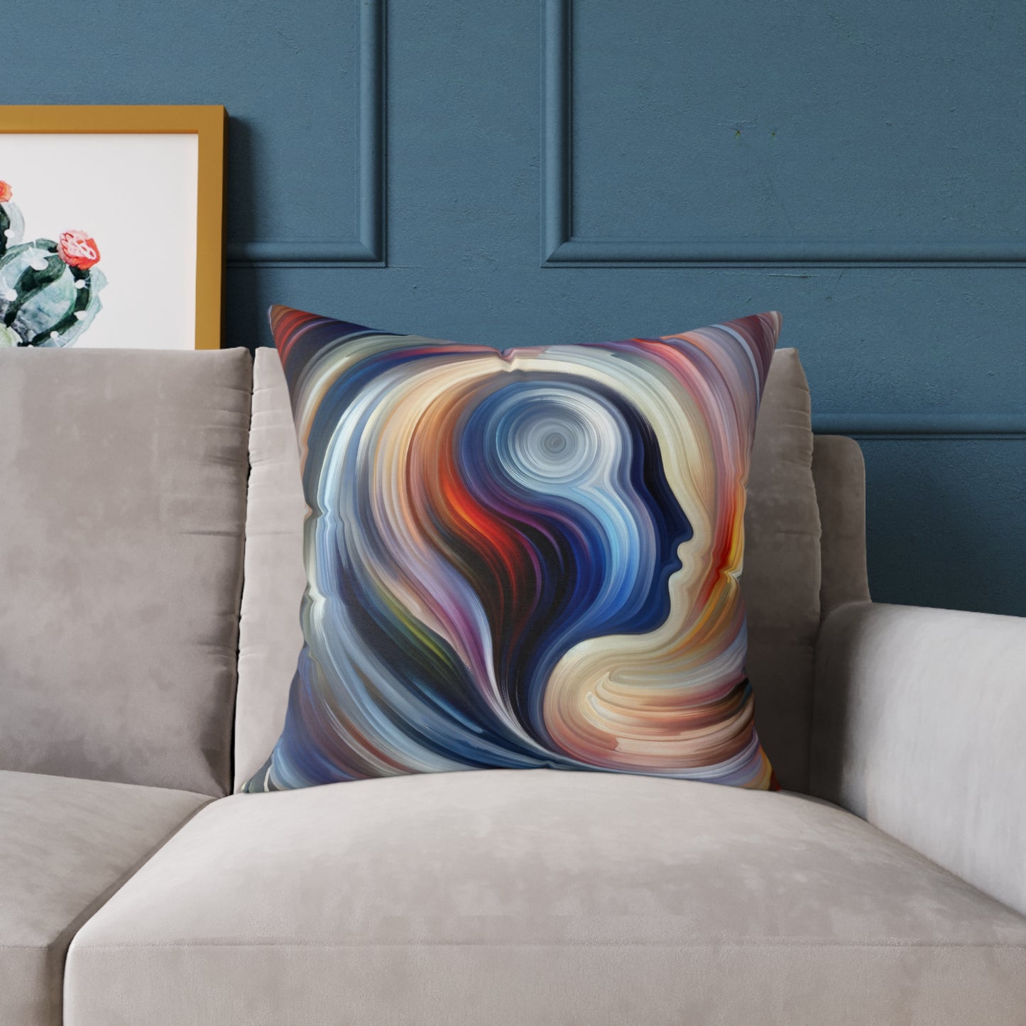 Harmonious Mindset Abstract Spun Polyester Pillow