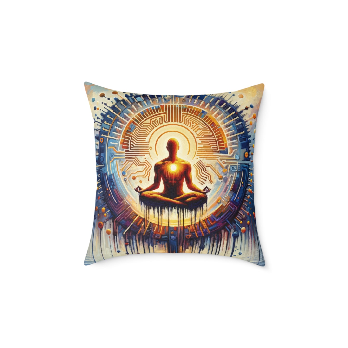 Meditative Technological Fusion Spun Polyester Pillow