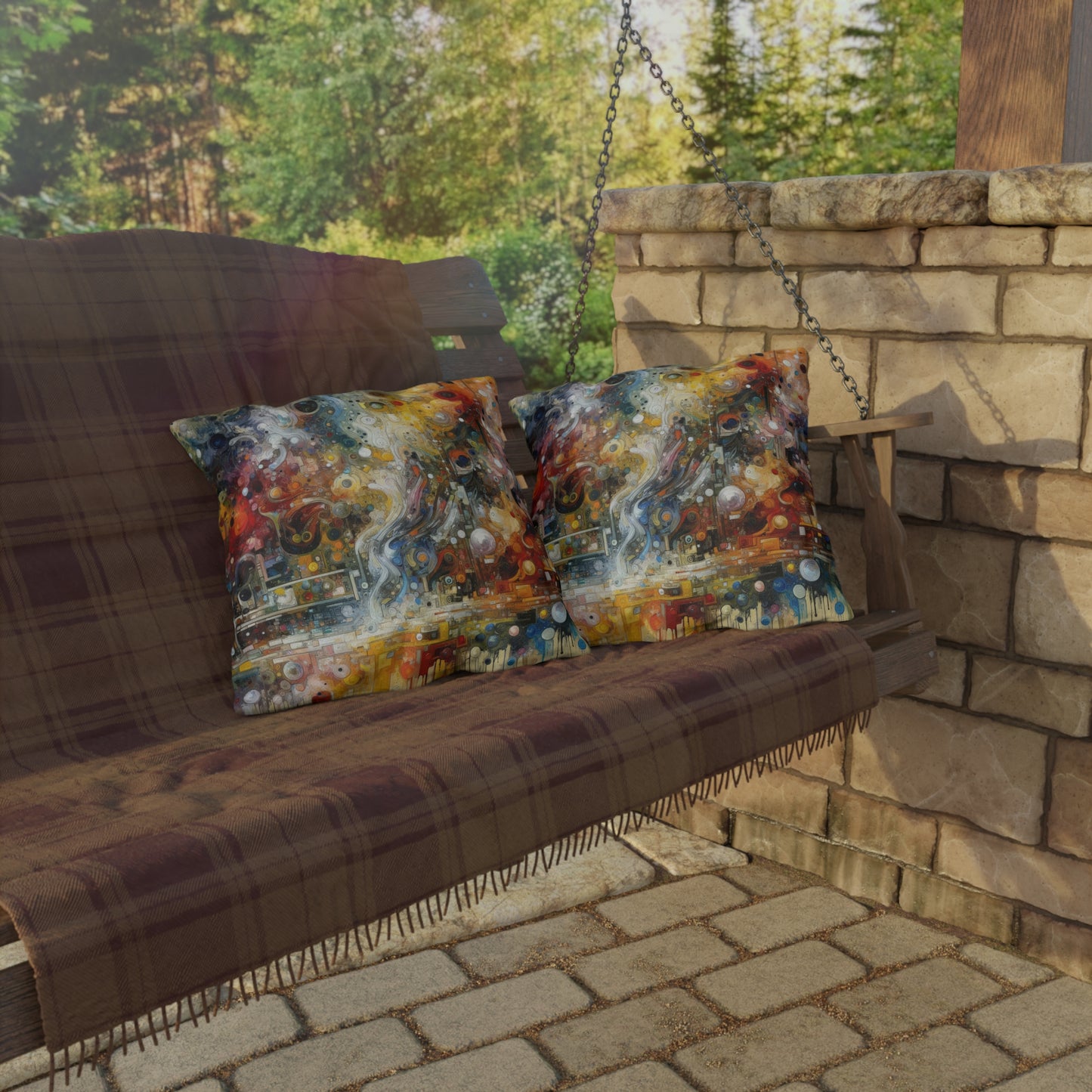 Perception Mosaic Abstract Outdoor Pillows