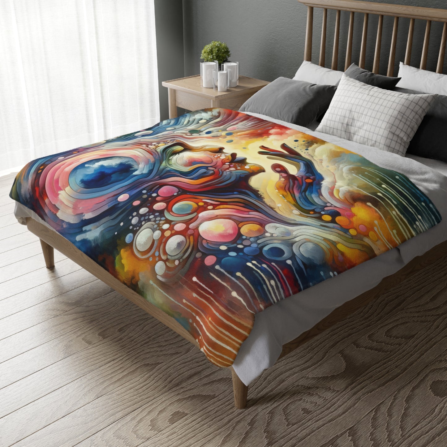 Mindful Melody Harmony Velveteen Microfiber Blanket (Two-sided print)