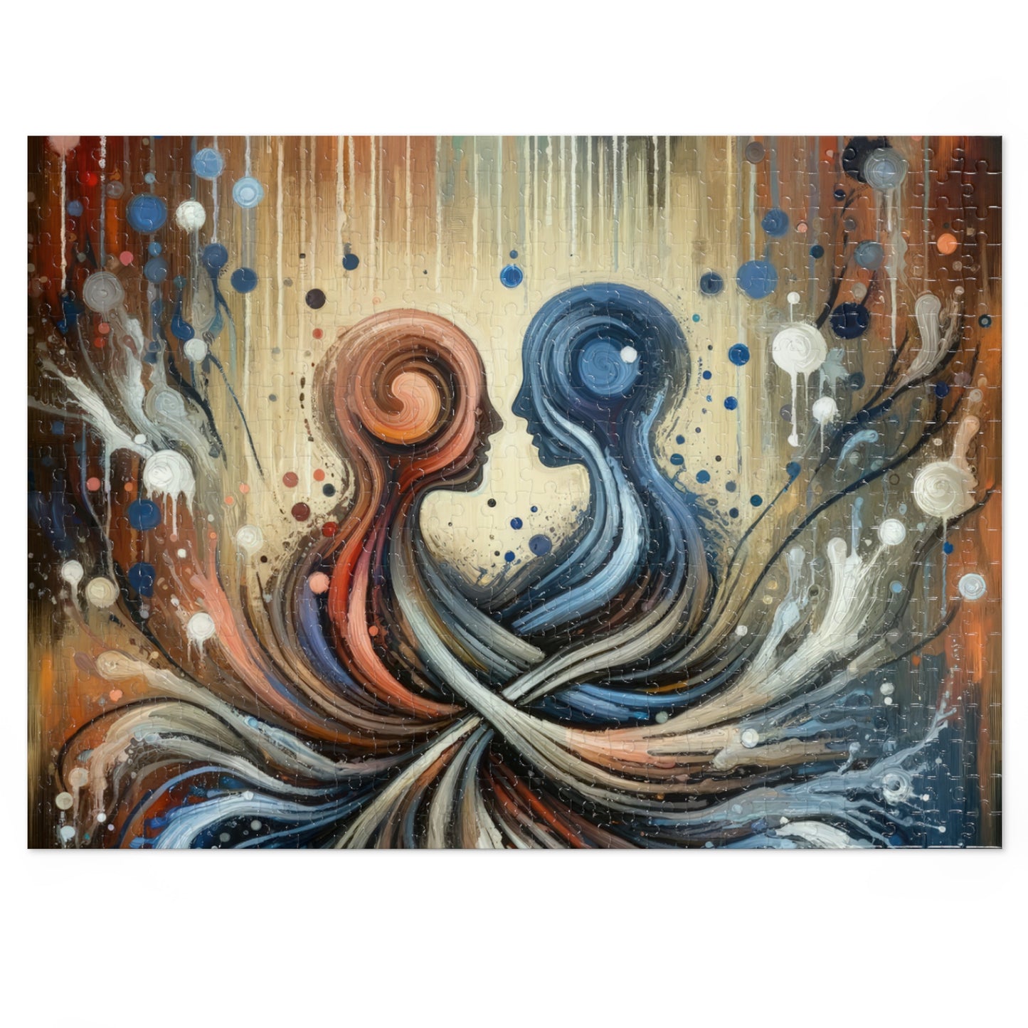 Empathic Connection Tachism Jigsaw Puzzle (30, 110, 252, 500,1000-Piece)