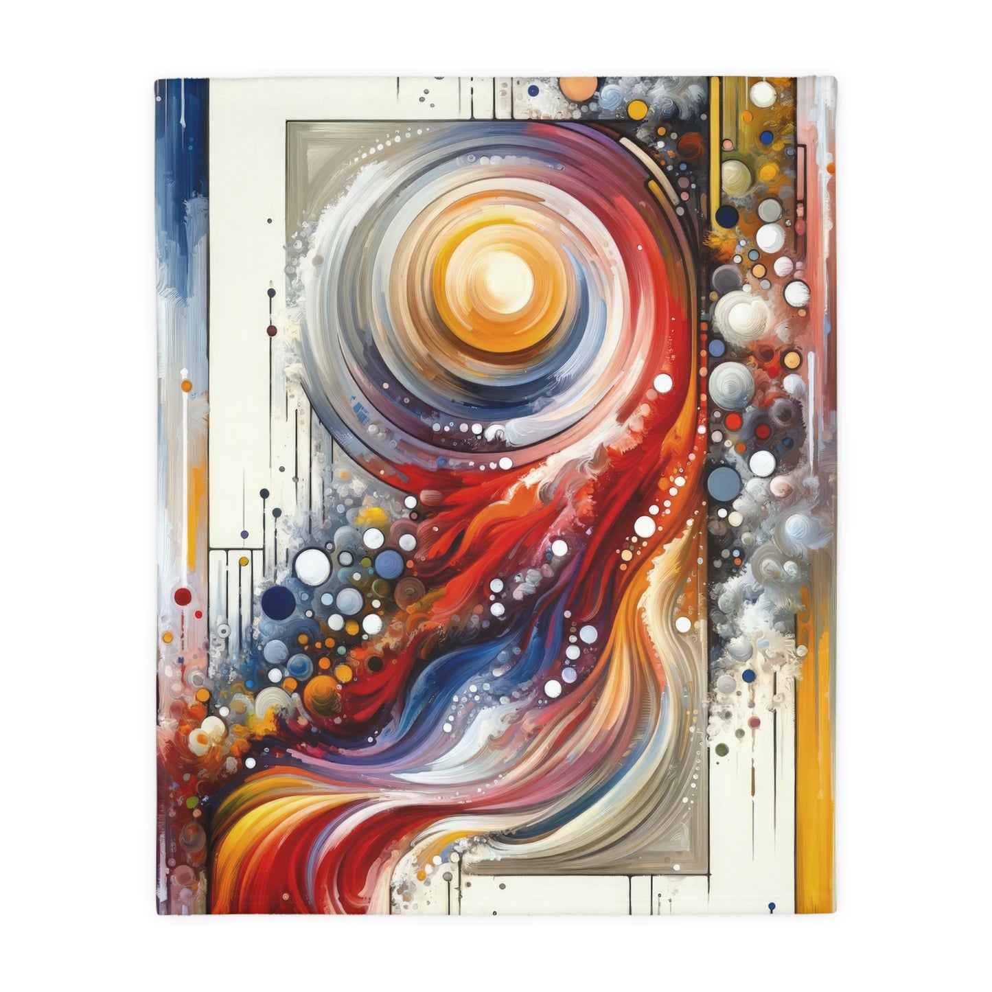 Harmonic Swirl Elegance Velveteen Microfiber Blanket (Two-sided print)