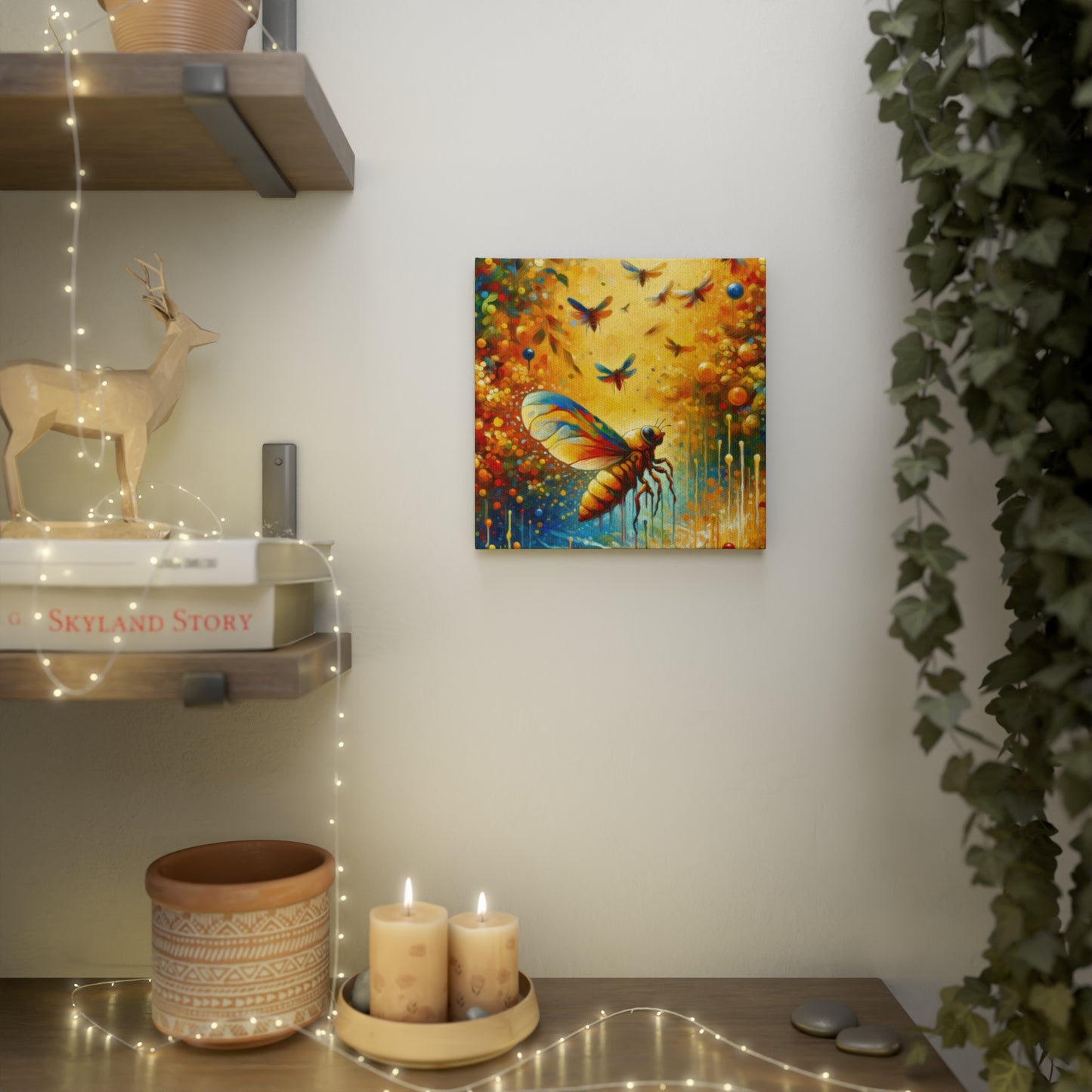 Seasonal Cicada Vibrance Canvas Photo Tile