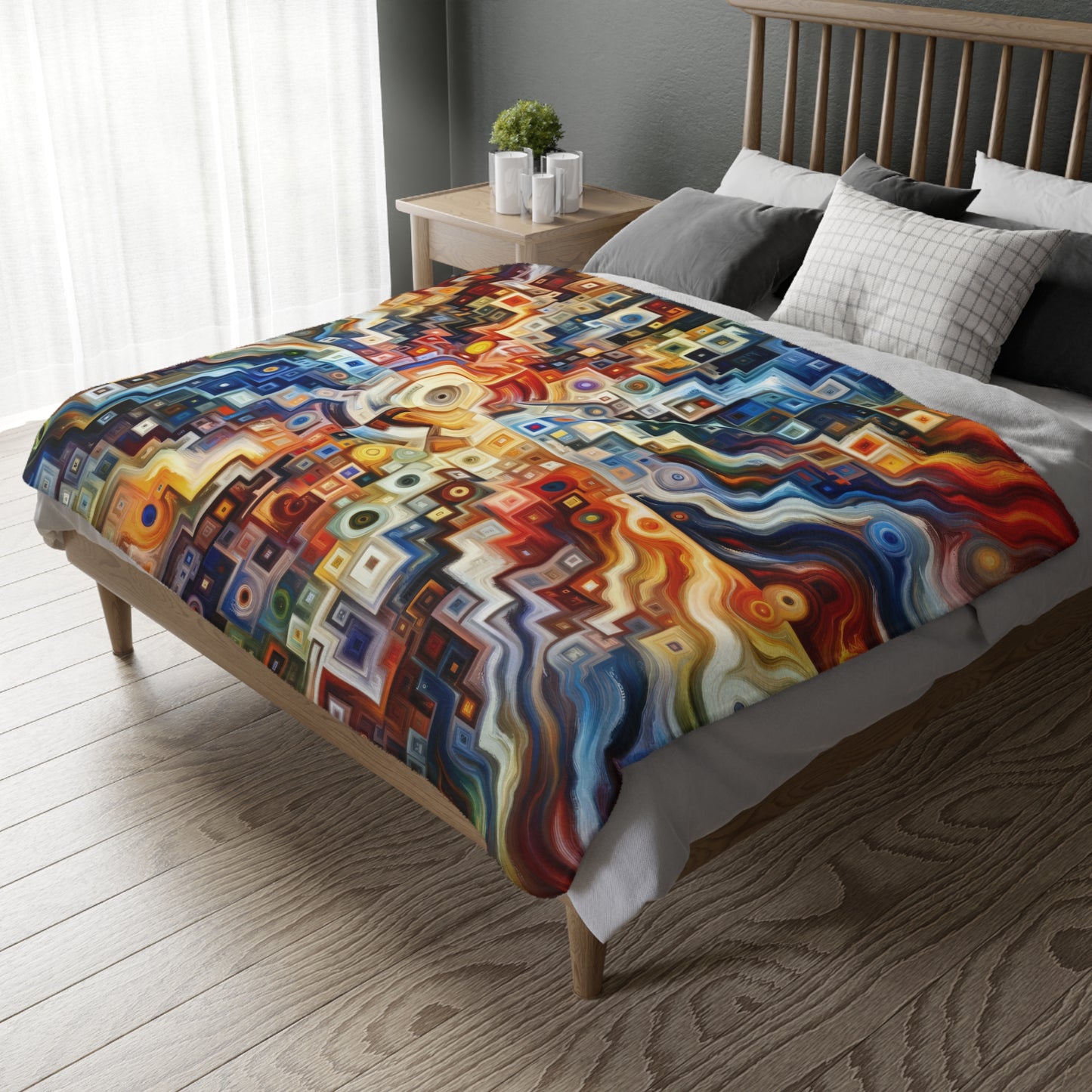 Essence Kaleidoscope Tapestry Velveteen Microfiber Blanket (Two-sided print)