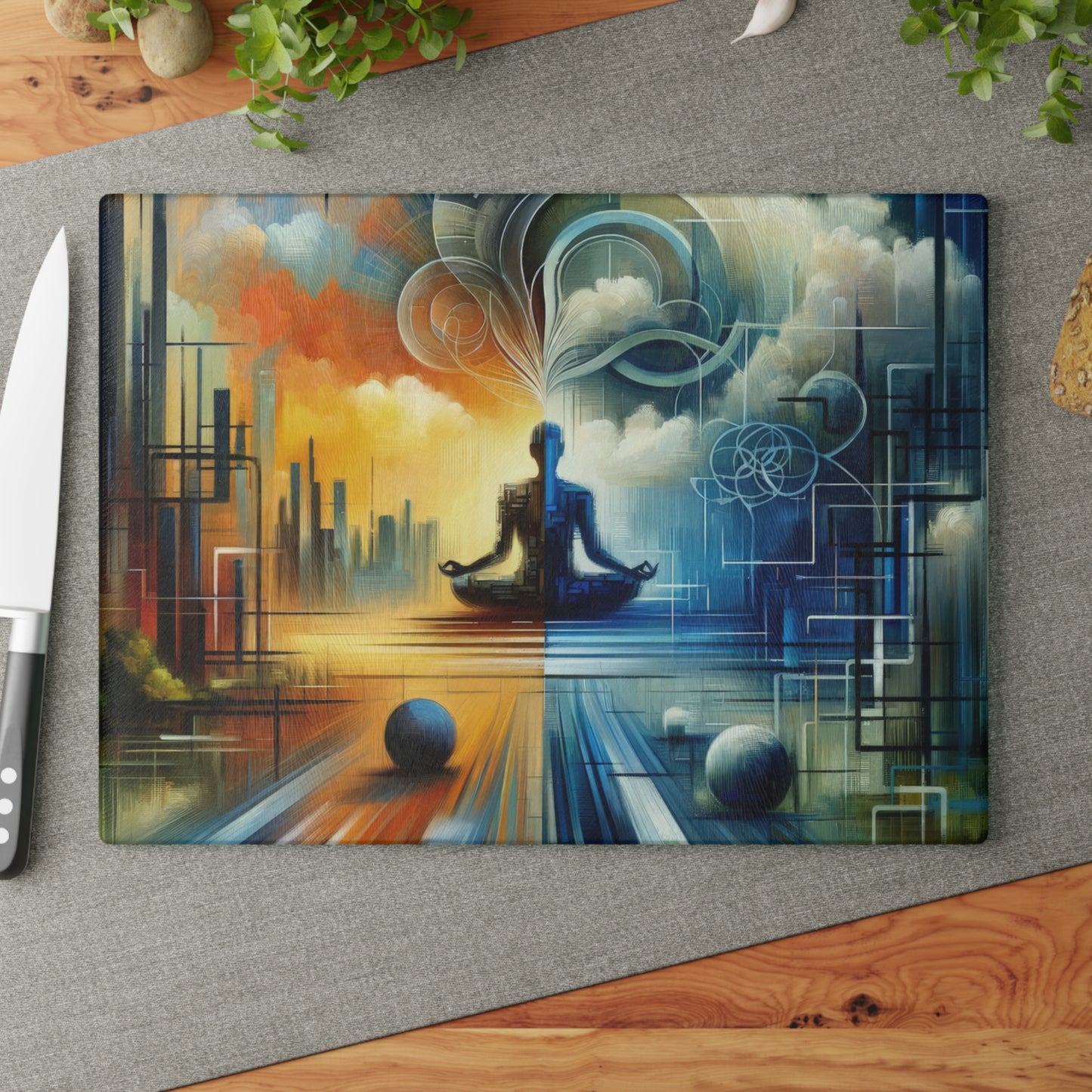Digital Spiritual Journey Glass Cutting Board