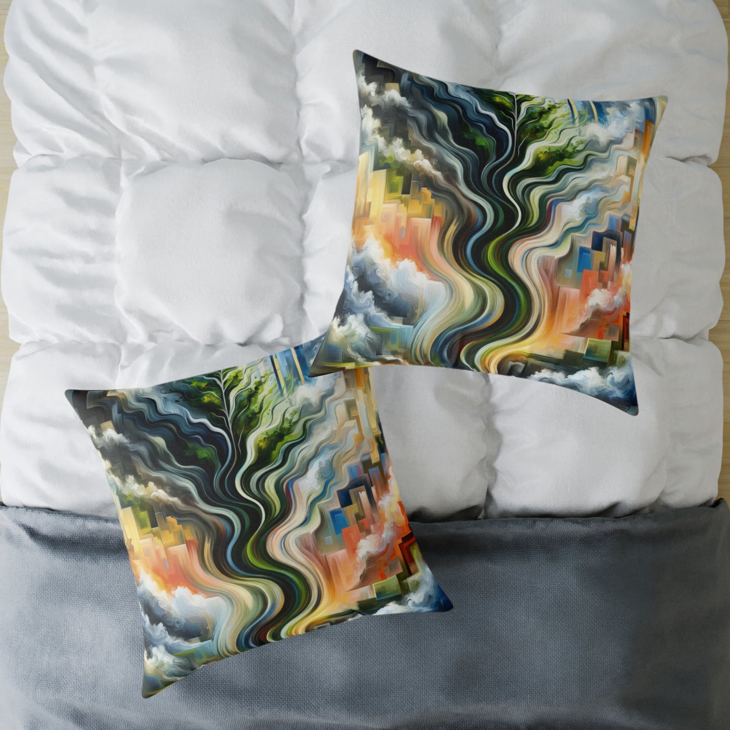 Eternal Digital Contrast Spun Polyester Pillow