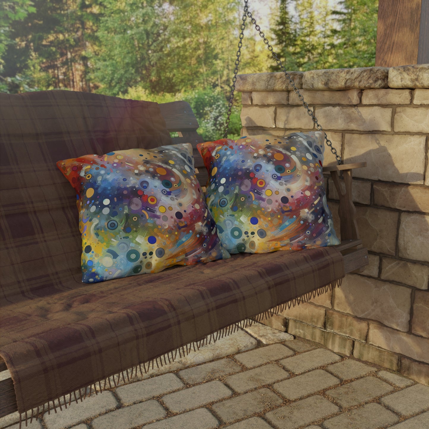 Humorous Unified Tachism Outdoor Pillows
