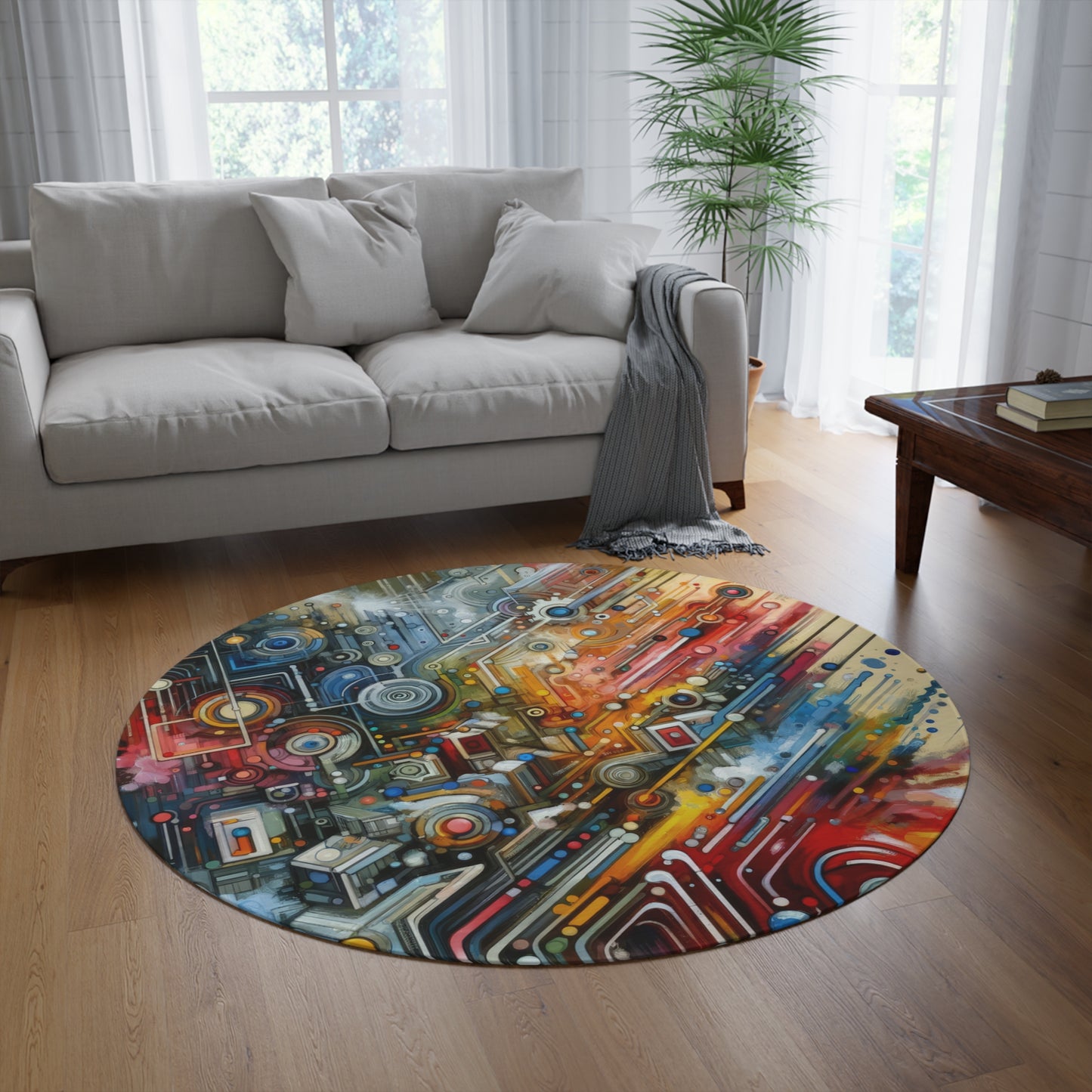 Beliefs Systems Intersection Round Rug