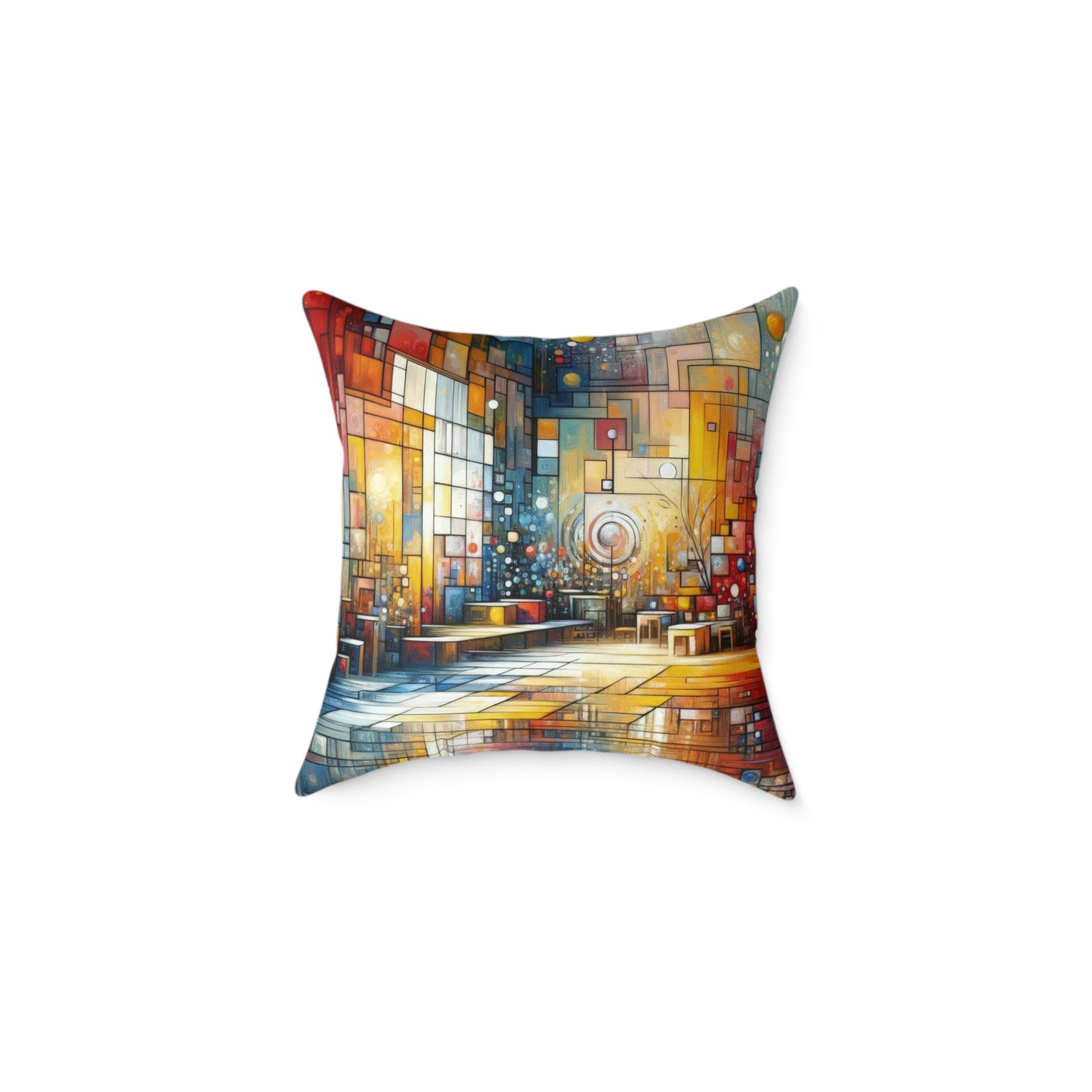 Reflective Habitation Art Spun Polyester Pillow