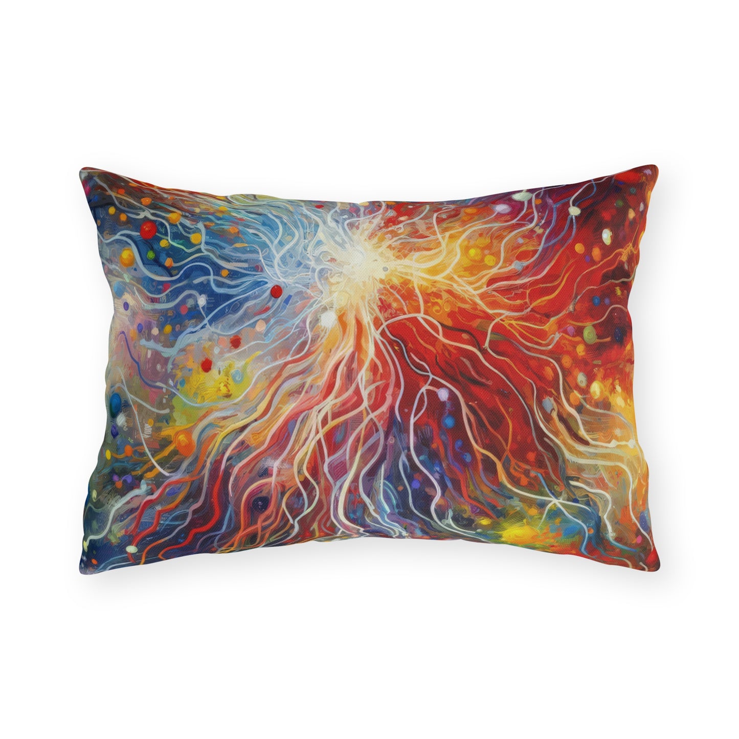 Emotive Yarn Explosion Outdoor Pillows