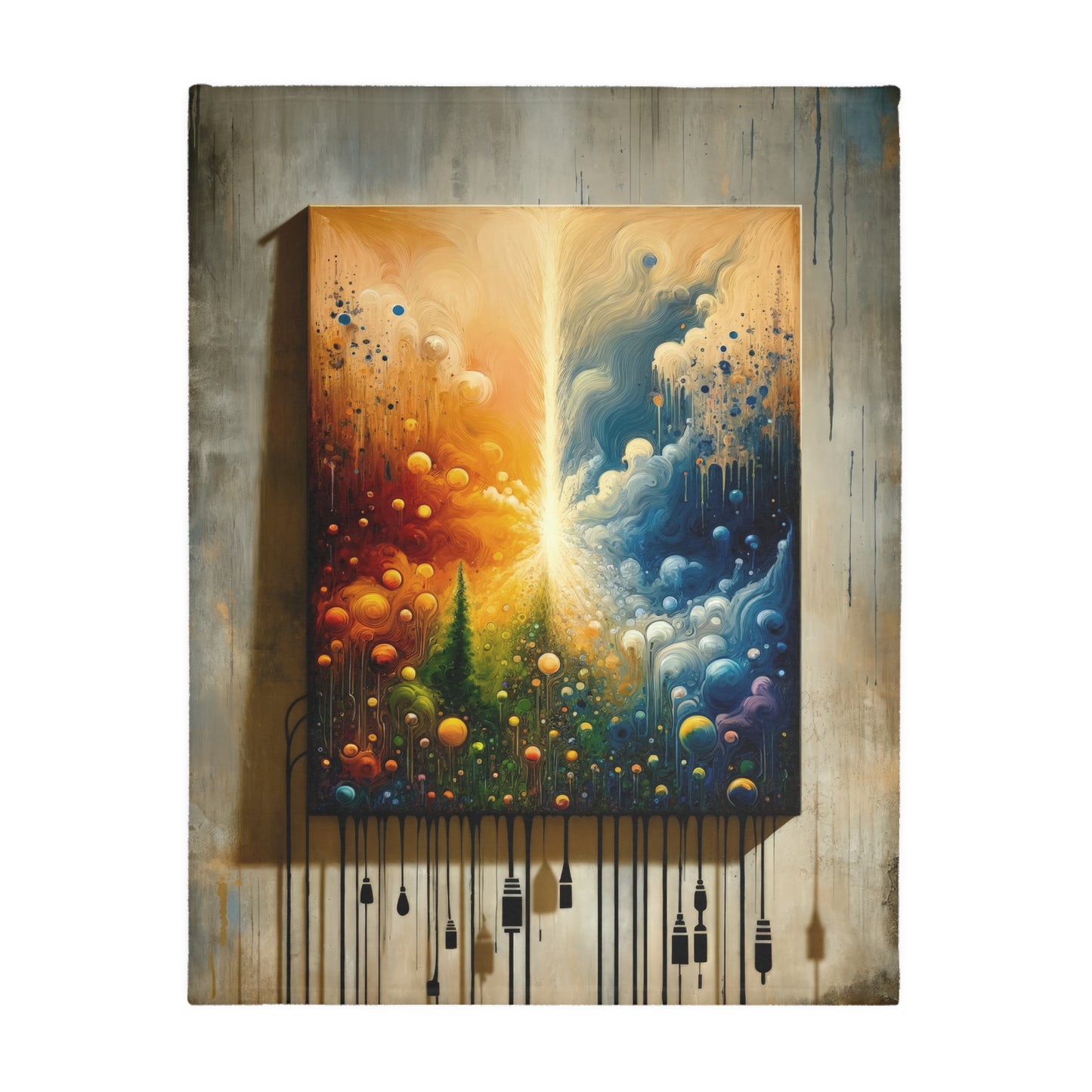 Disconnecting Harmonious Reconnection Velveteen Microfiber Blanket (Two-sided print)