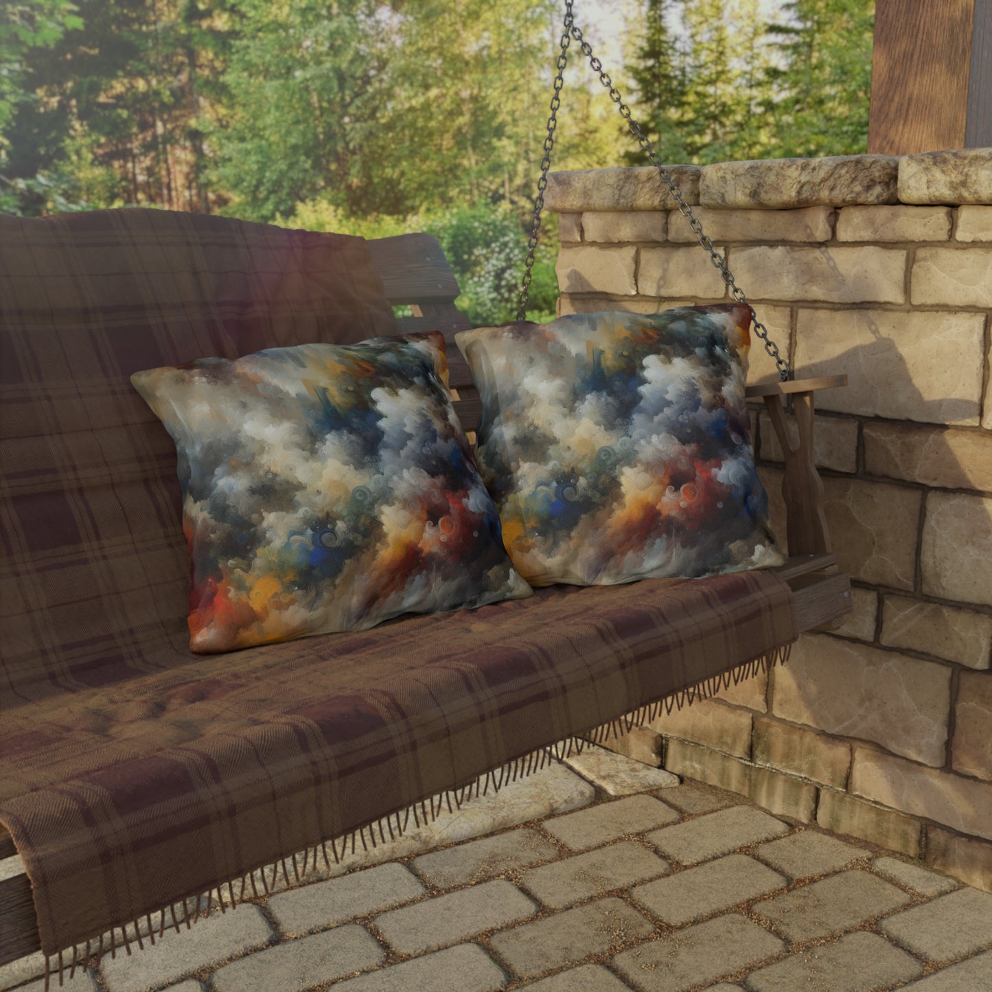 Unspoken Symphony Ethereal Outdoor Pillows