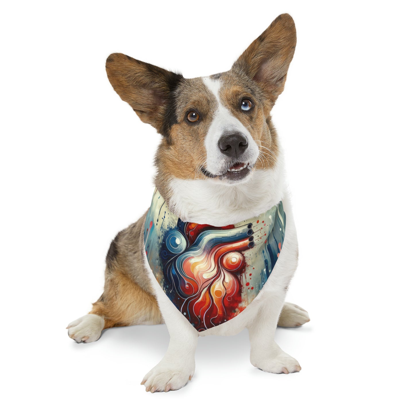 Rhythmic Heart Harmony Pet Bandana Collar