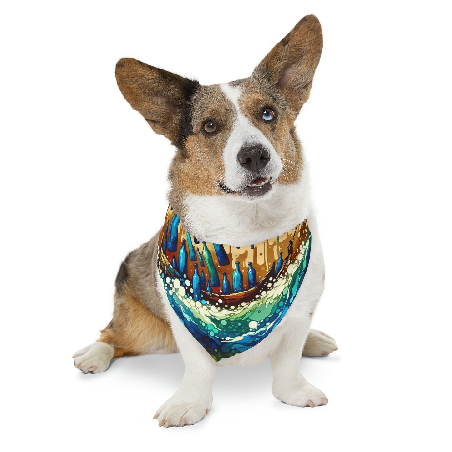 Oceanic Bottle Rescue Pet Bandana Collar