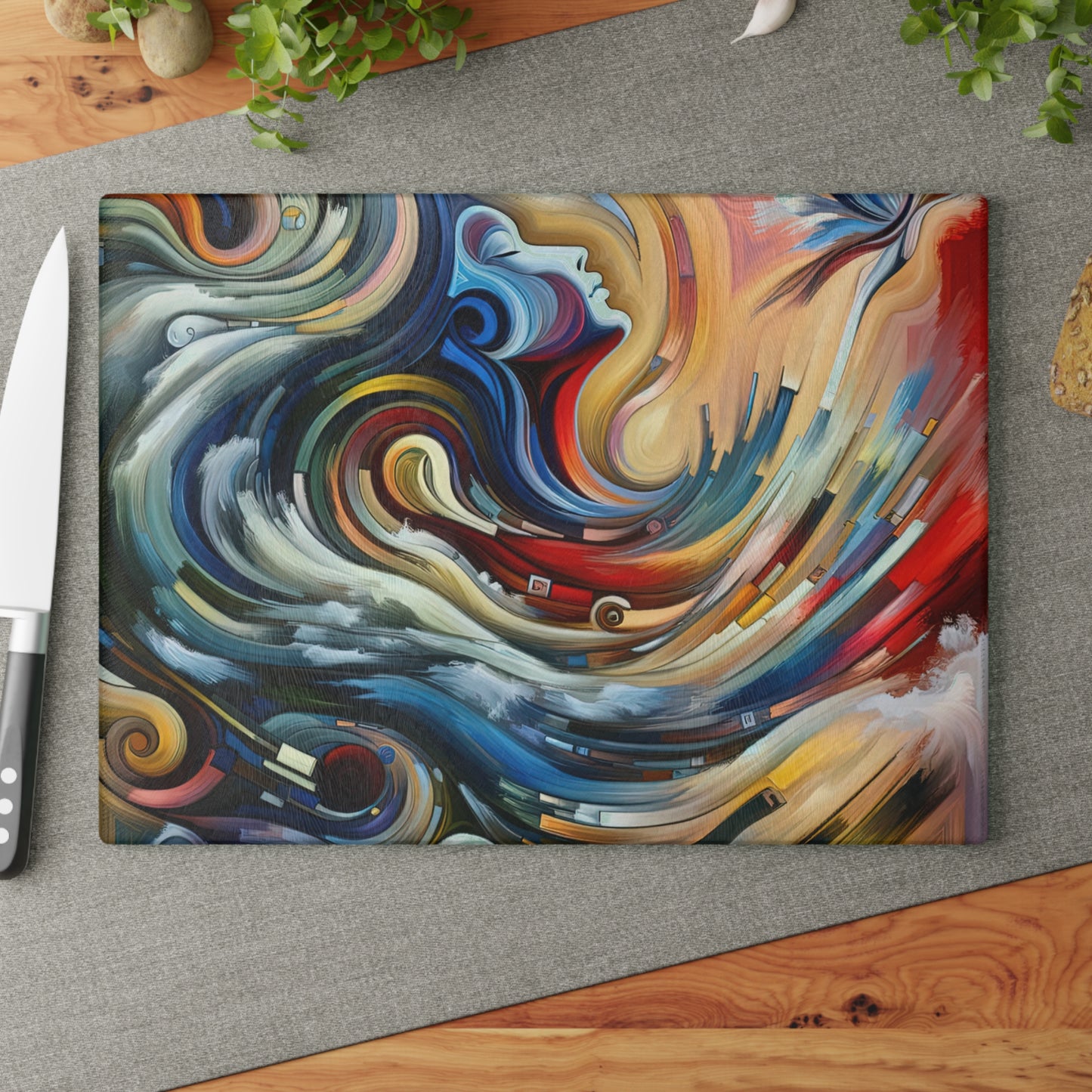 Gratitude Melodic Transformation Glass Cutting Board