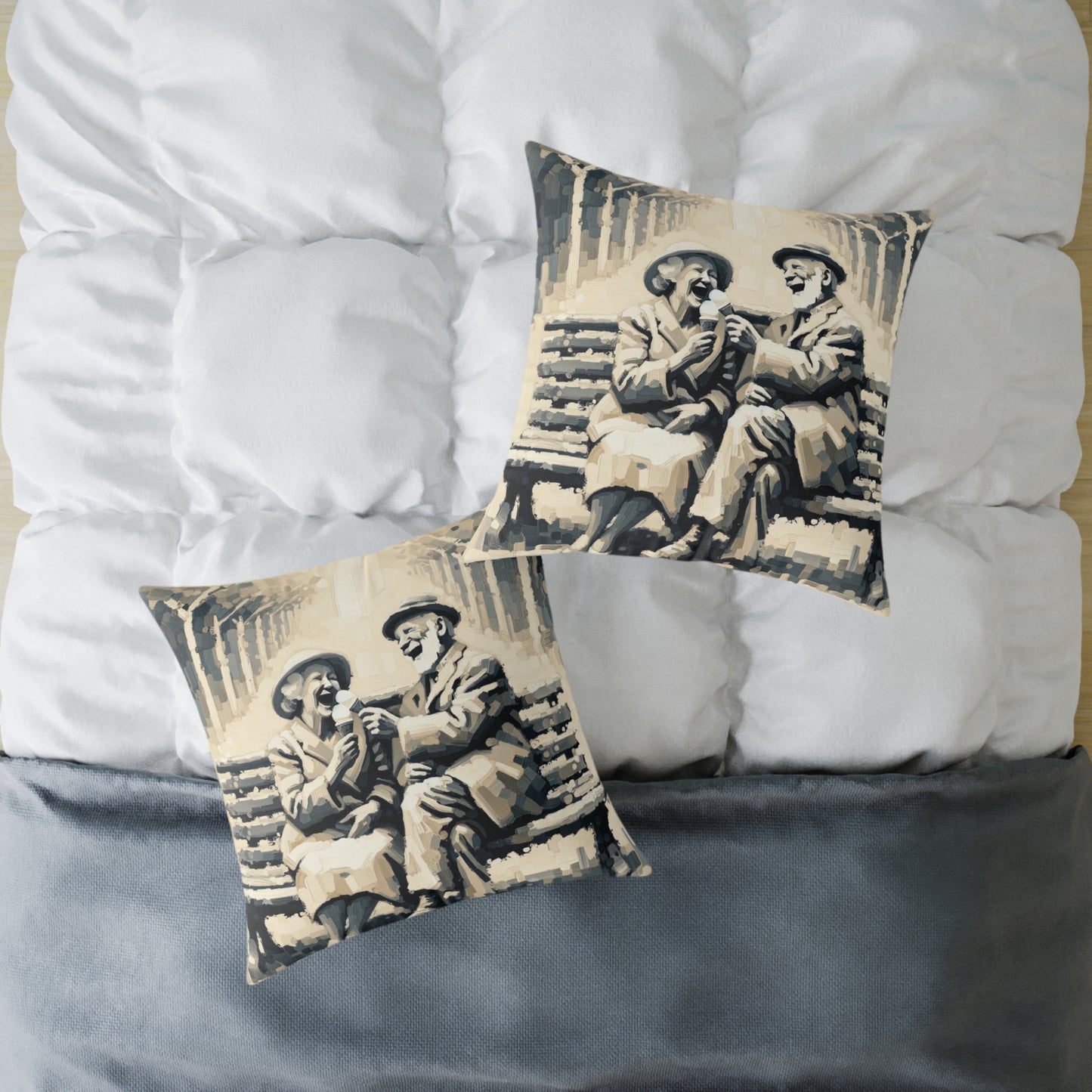 Joyful Companionship Serenity Spun Polyester Pillow