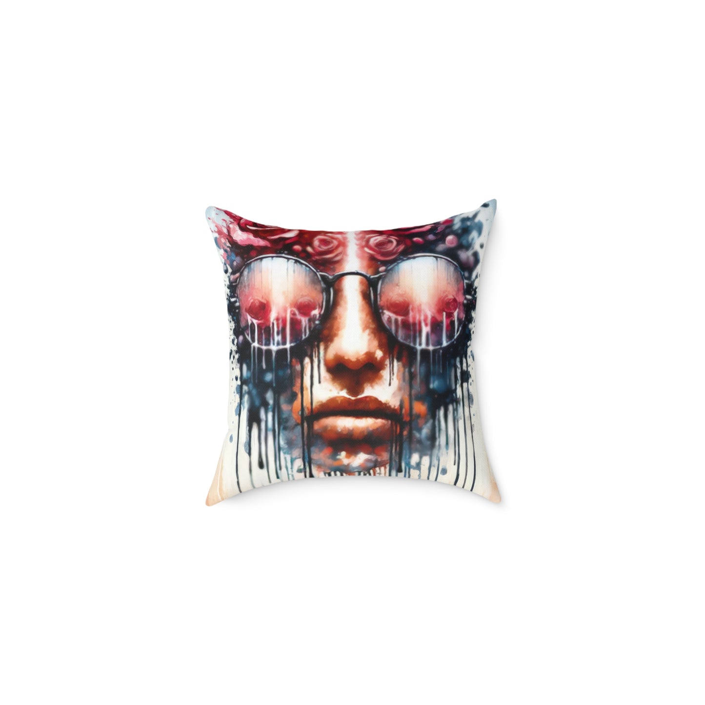 Perception Cleansing Tachism Spun Polyester Pillow