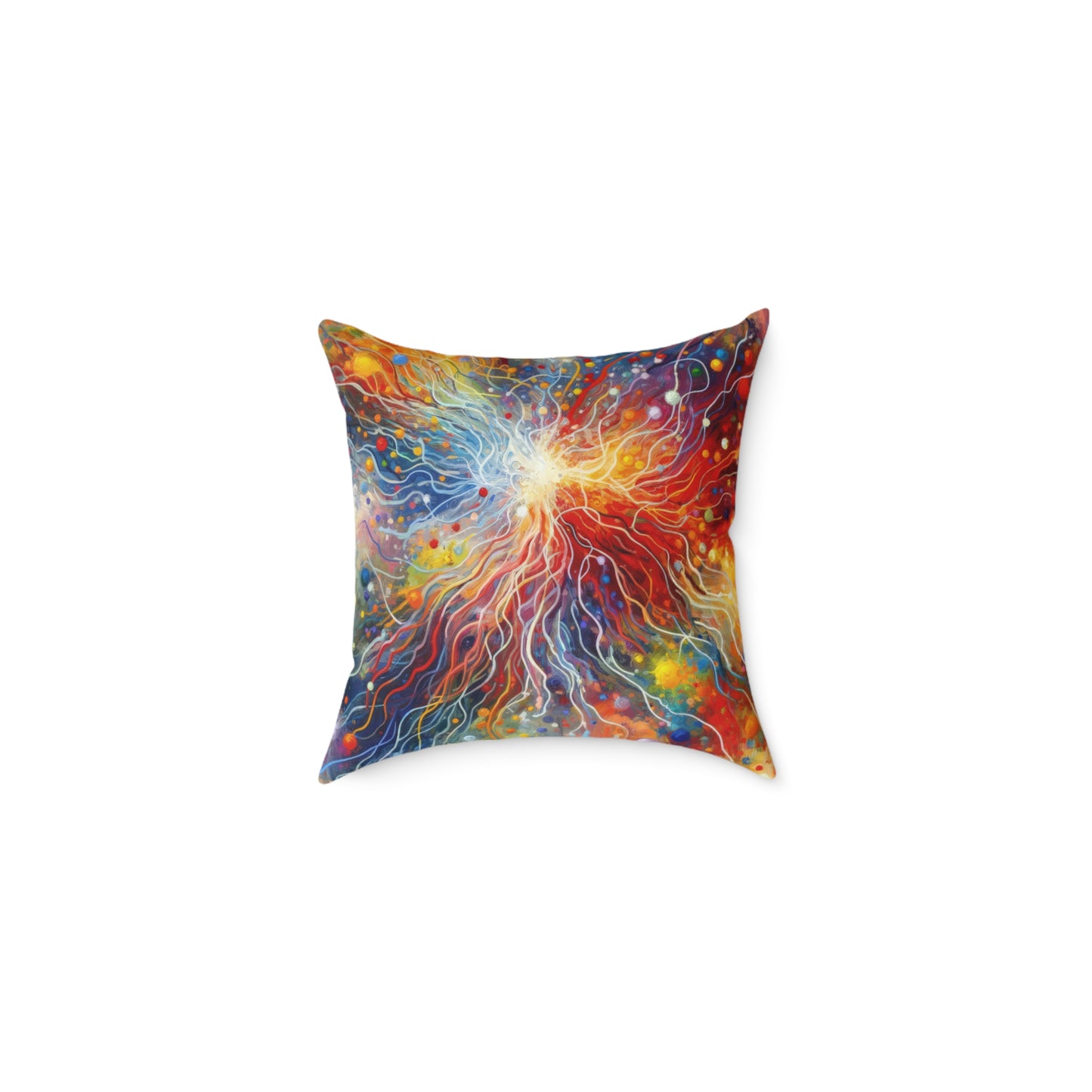 Emotive Yarn Explosion Spun Polyester Pillow