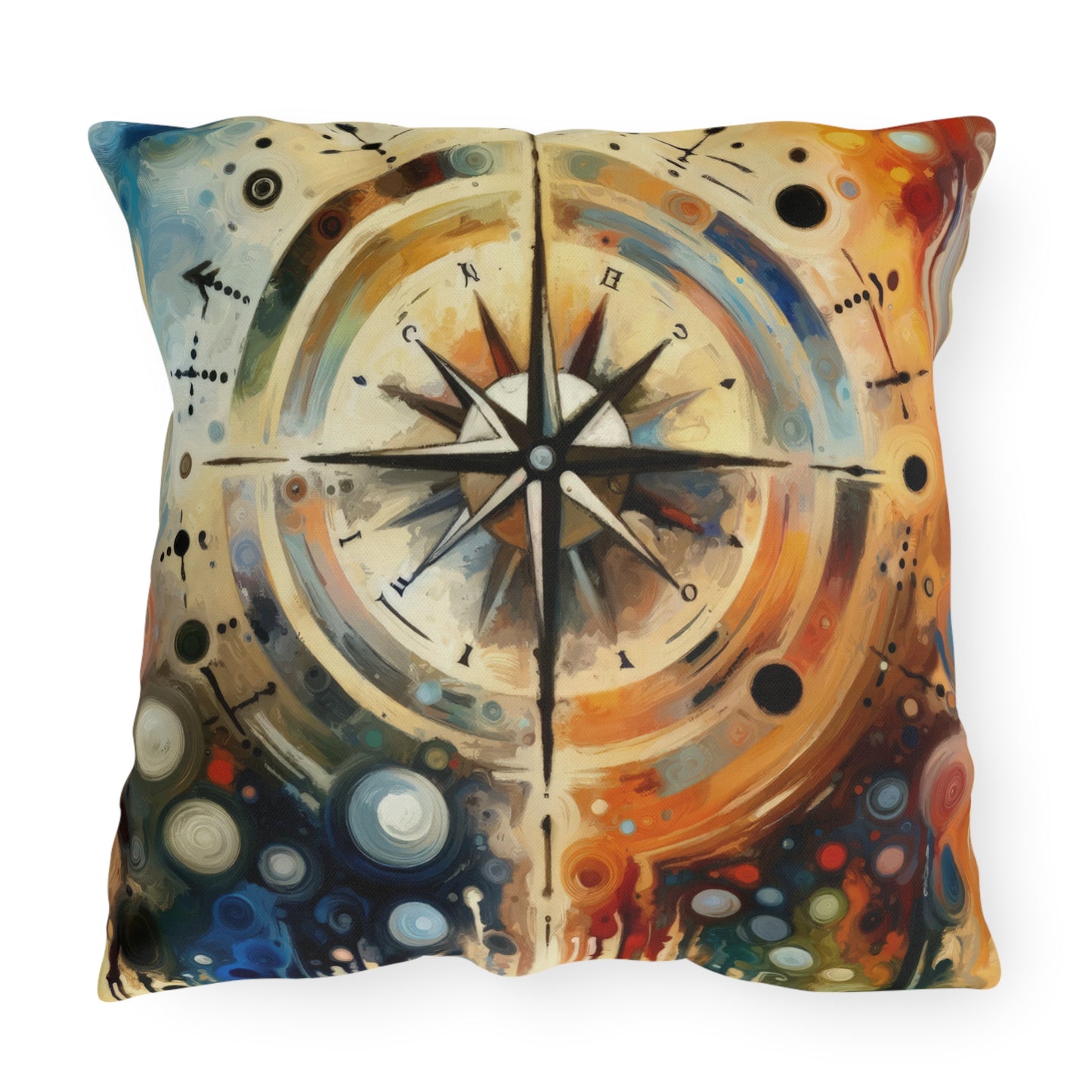 Guidance Abstract Compass Outdoor Pillows
