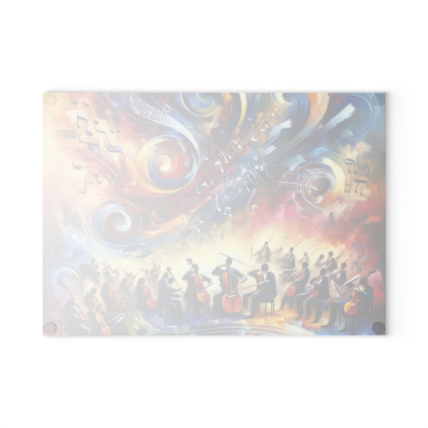 Vibrant Maestro Symphony Glass Cutting Board