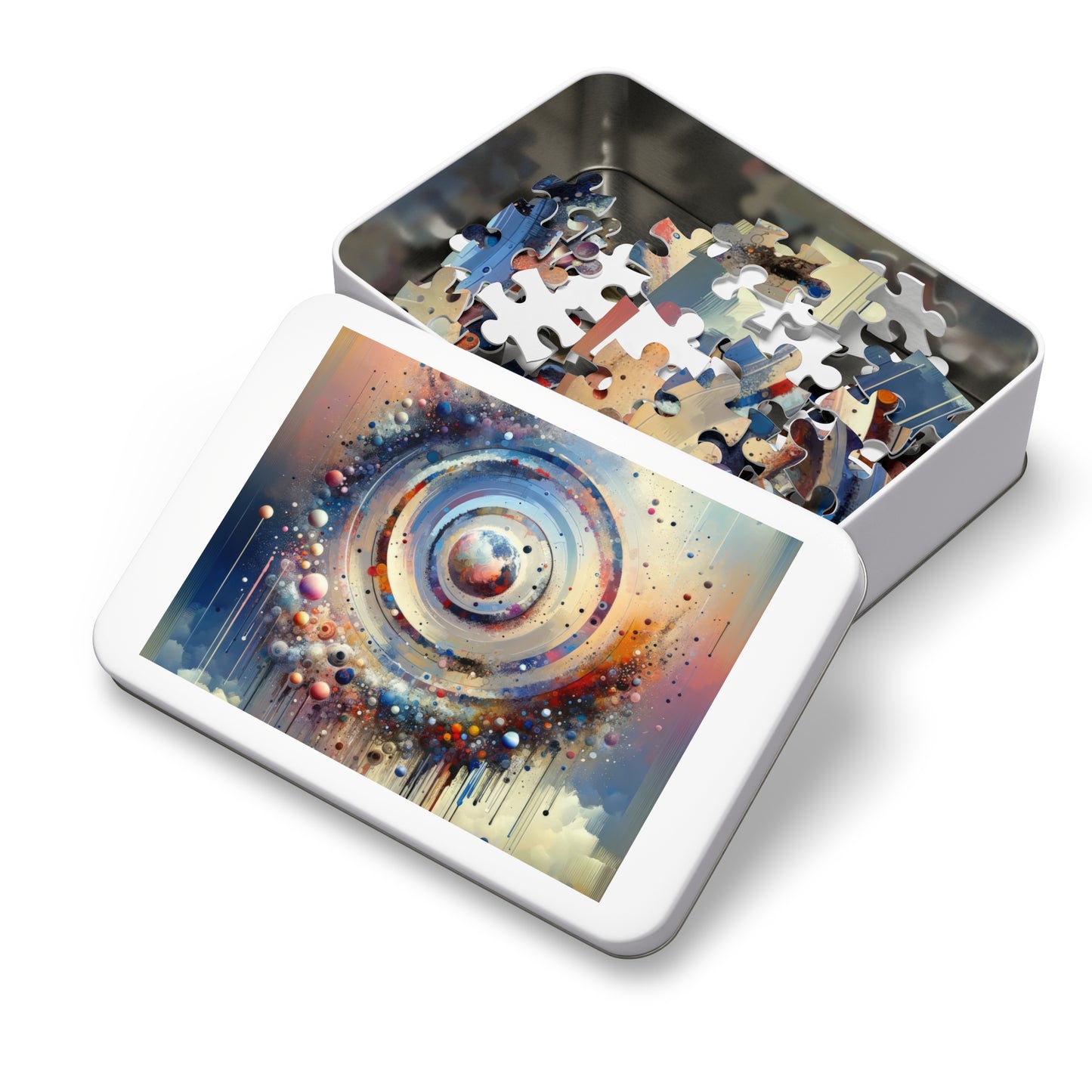 Conscious Rings Tachism Jigsaw Puzzle (30, 110, 252, 500,1000-Piece)